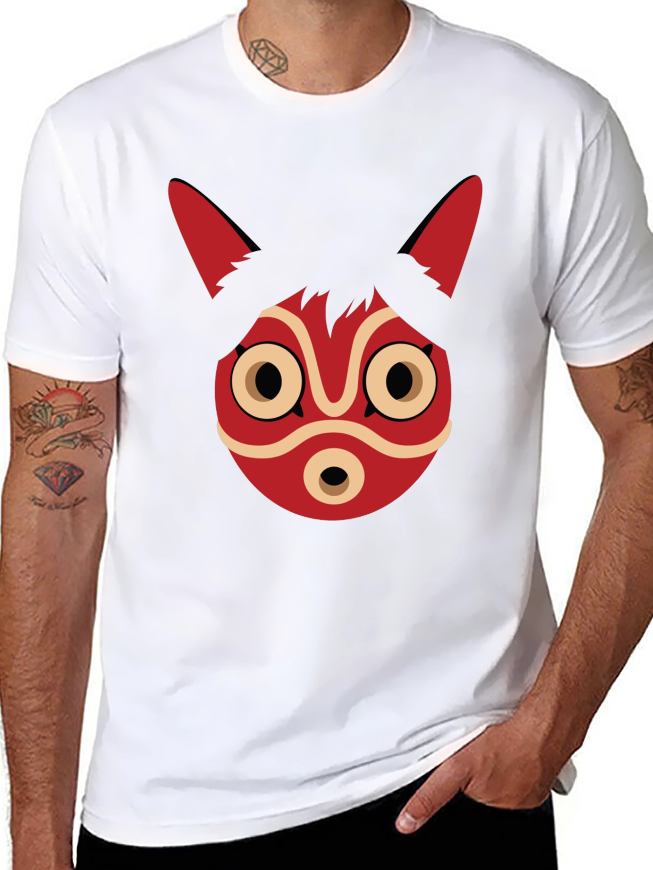 Mononoke Mask Graphic Tee - Anime Inspired