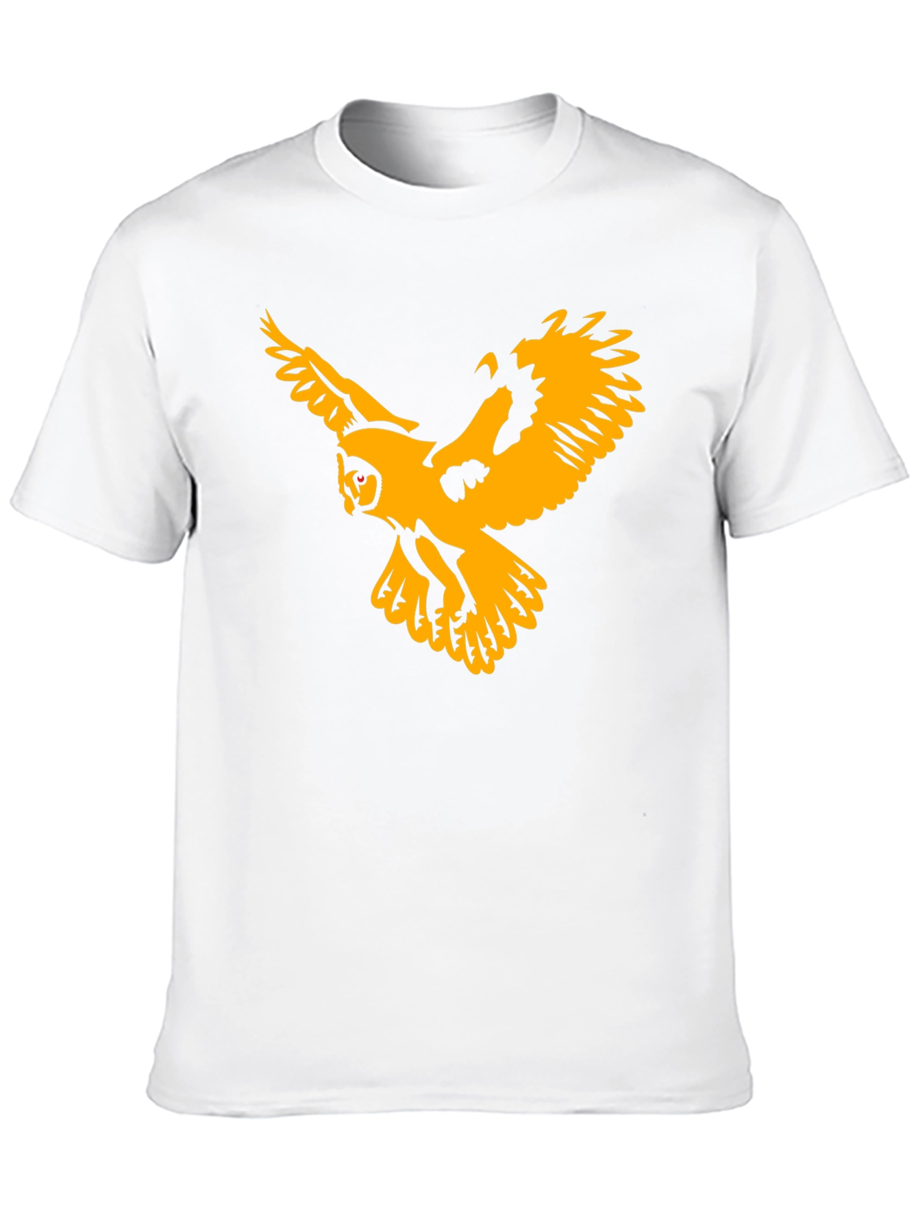 Black T-Shirt with Gold Owl Graphic