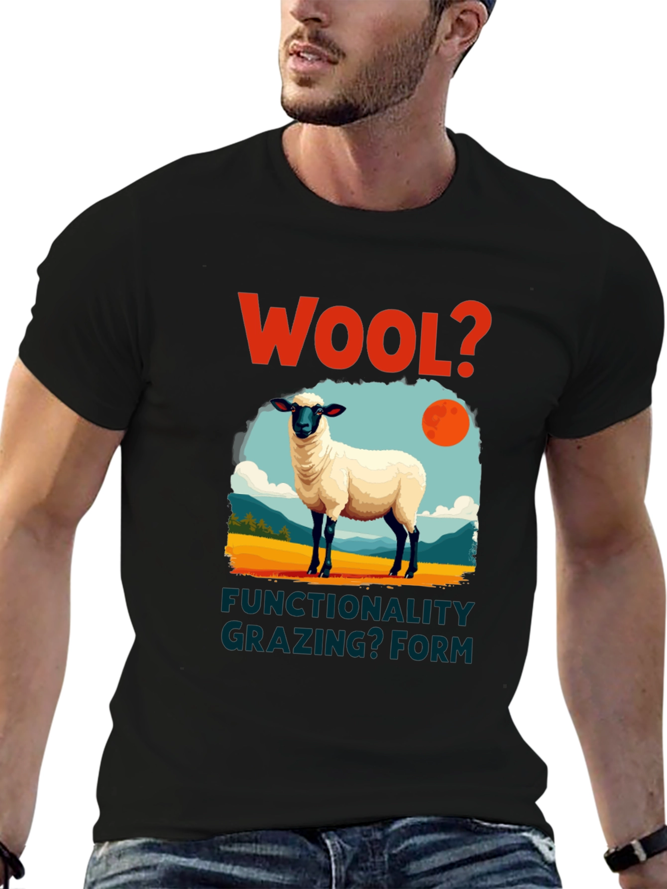 Wool? Sheep Graphic T-Shirt - Grazing Functionality Tee