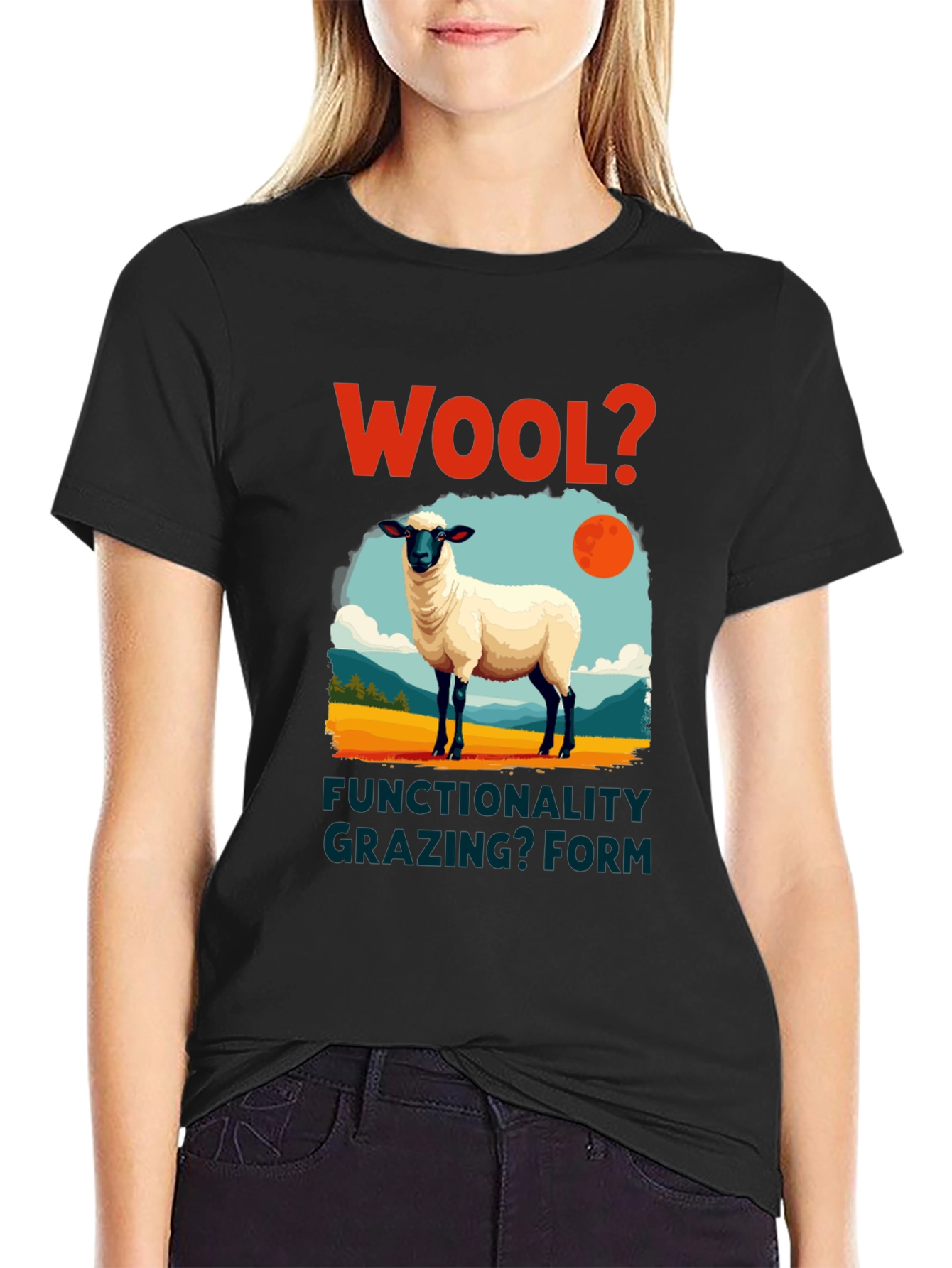 Wool? Sheep Graphic T-Shirt - Grazing Functionality Tee