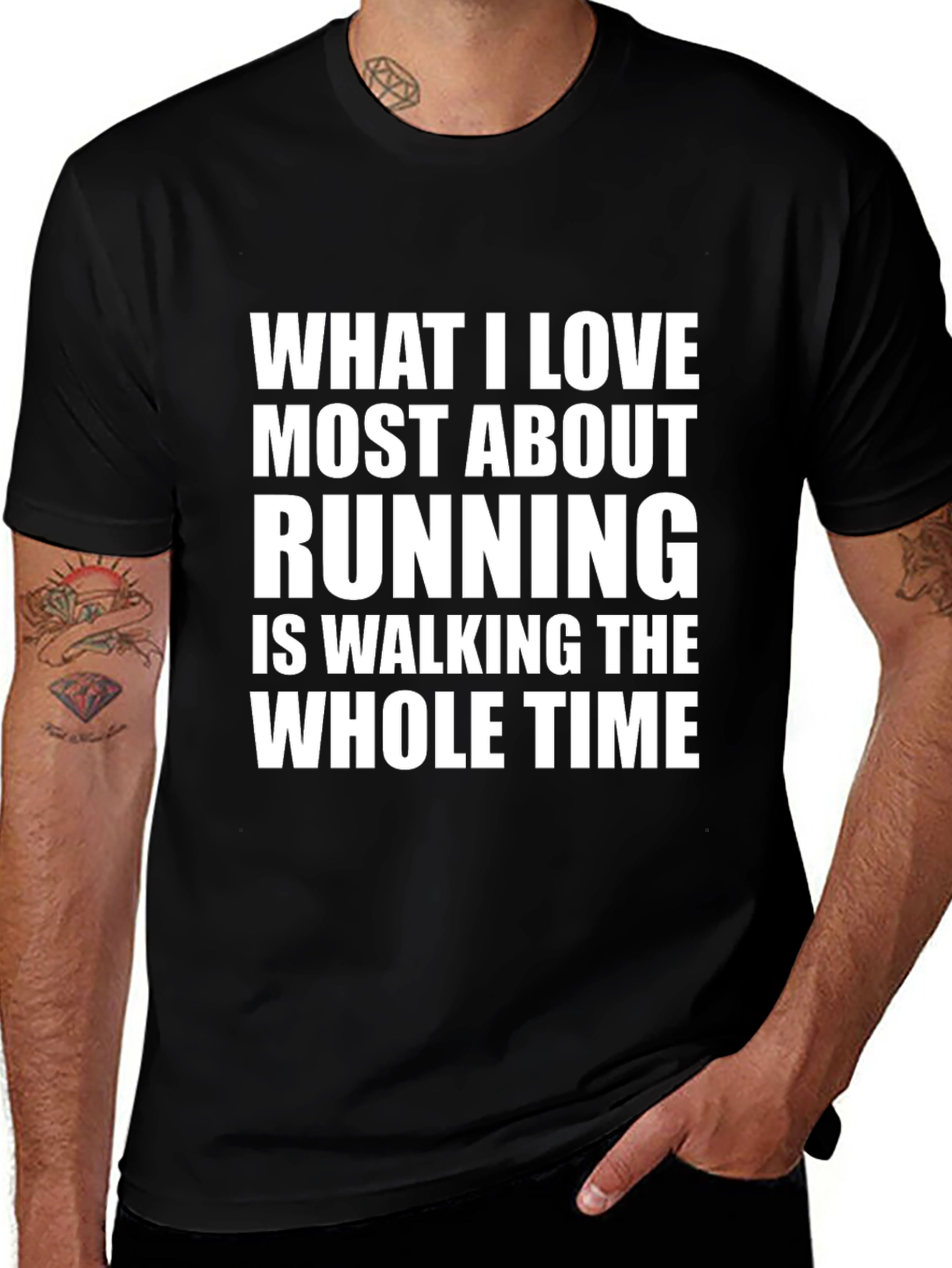 Funny Running T-Shirt - Walking The Whole Time