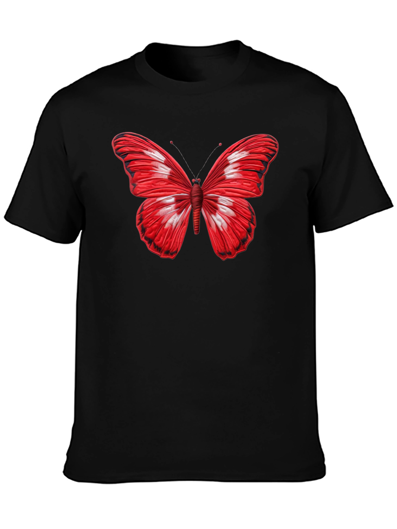 Butterfly Graphic Black T-Shirt - Stylish Mens Tee