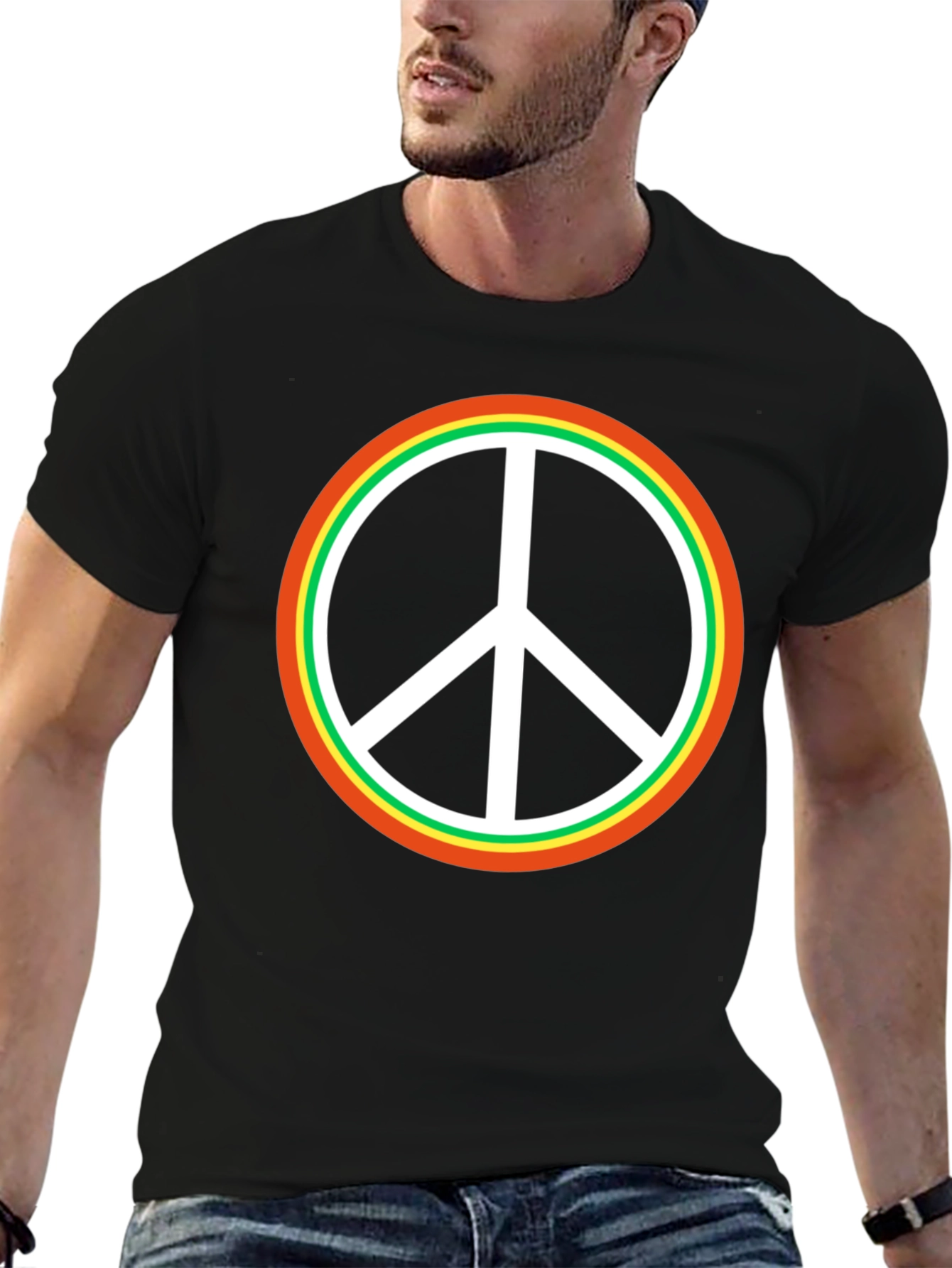 Peace Sign Black T-Shirt