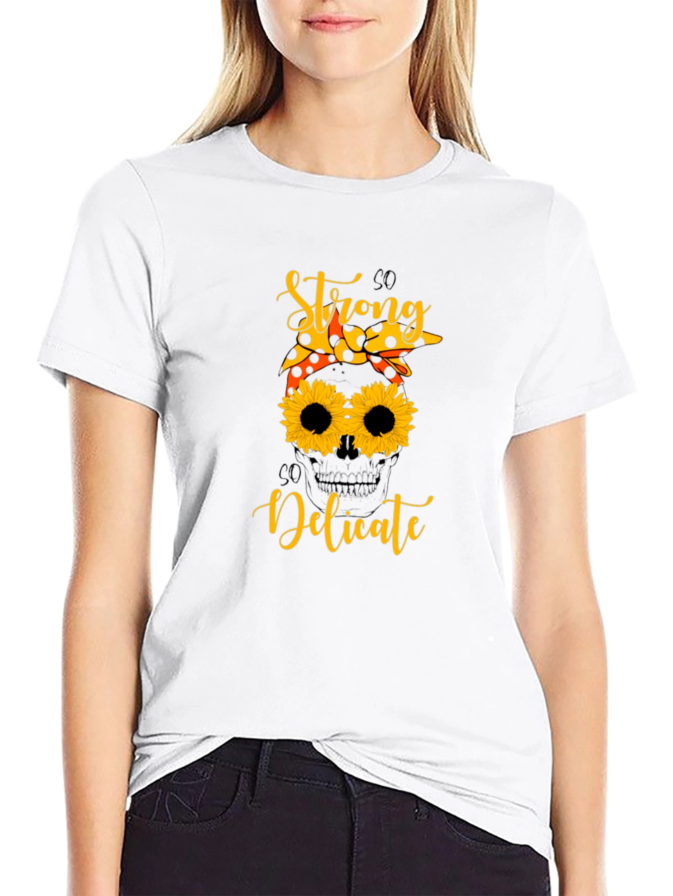 So Strong So Delicate Sunflower Graphic Tee