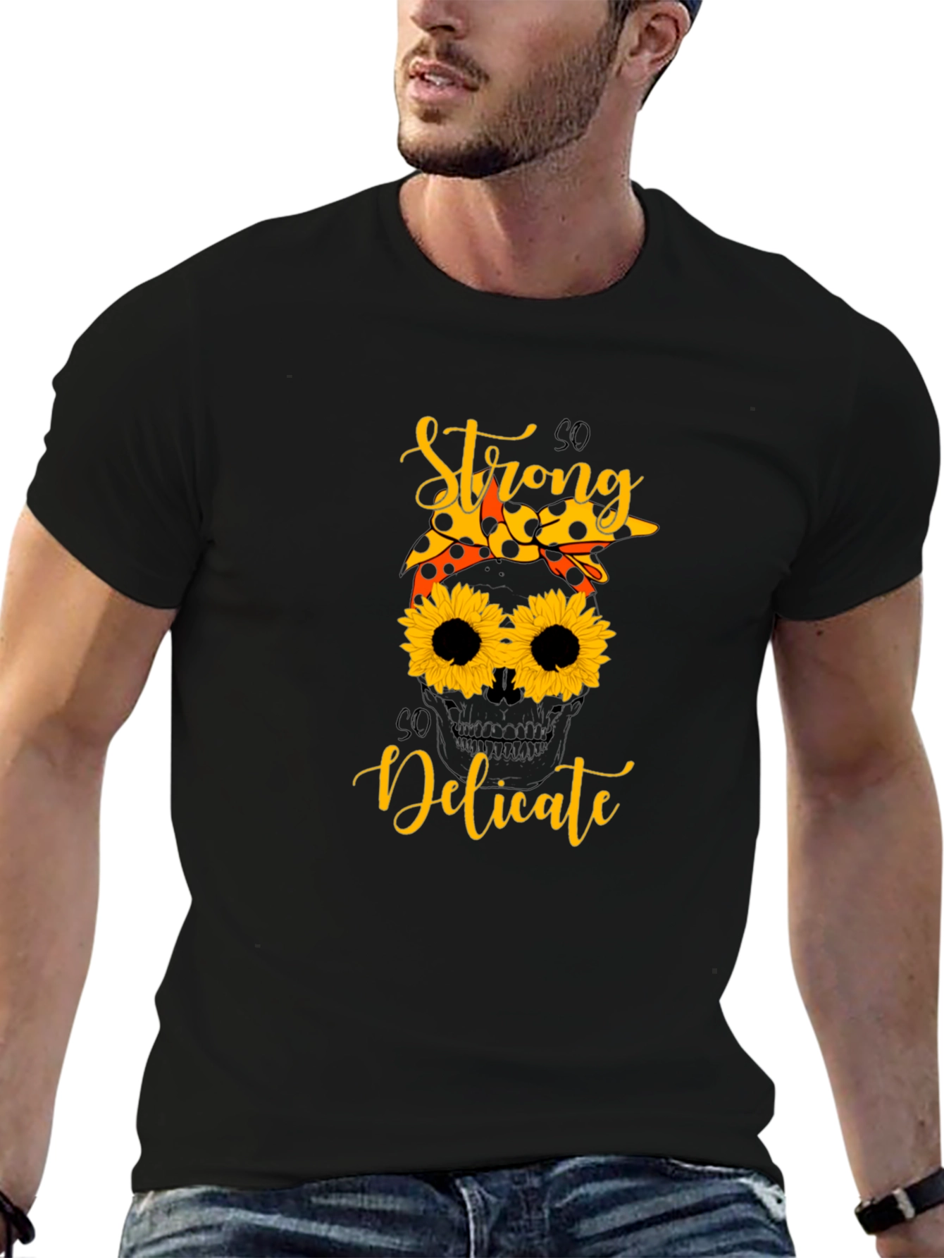 So Strong So Delicate Sunflower Graphic Tee