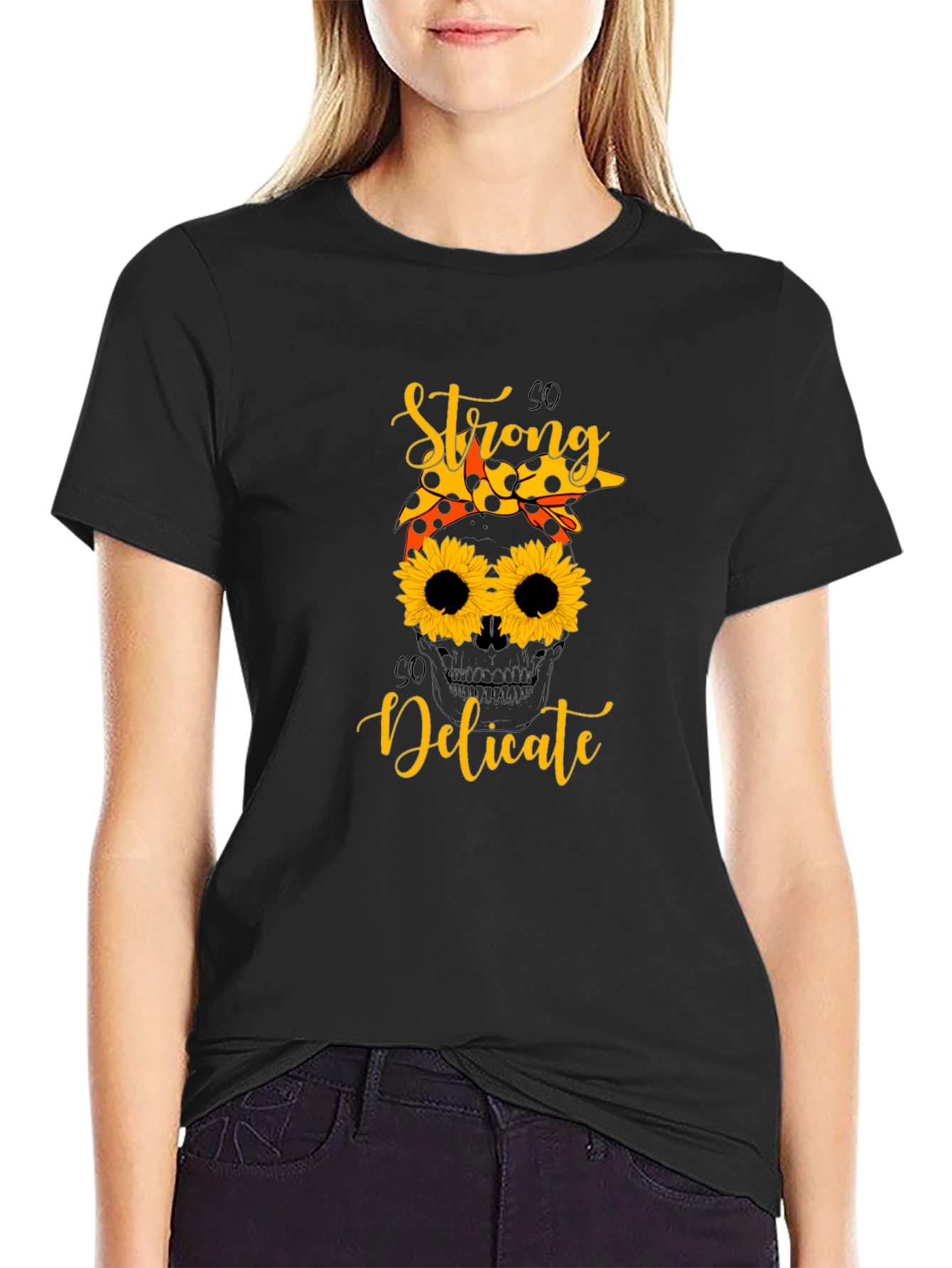 So Strong So Delicate Sunflower Graphic Tee