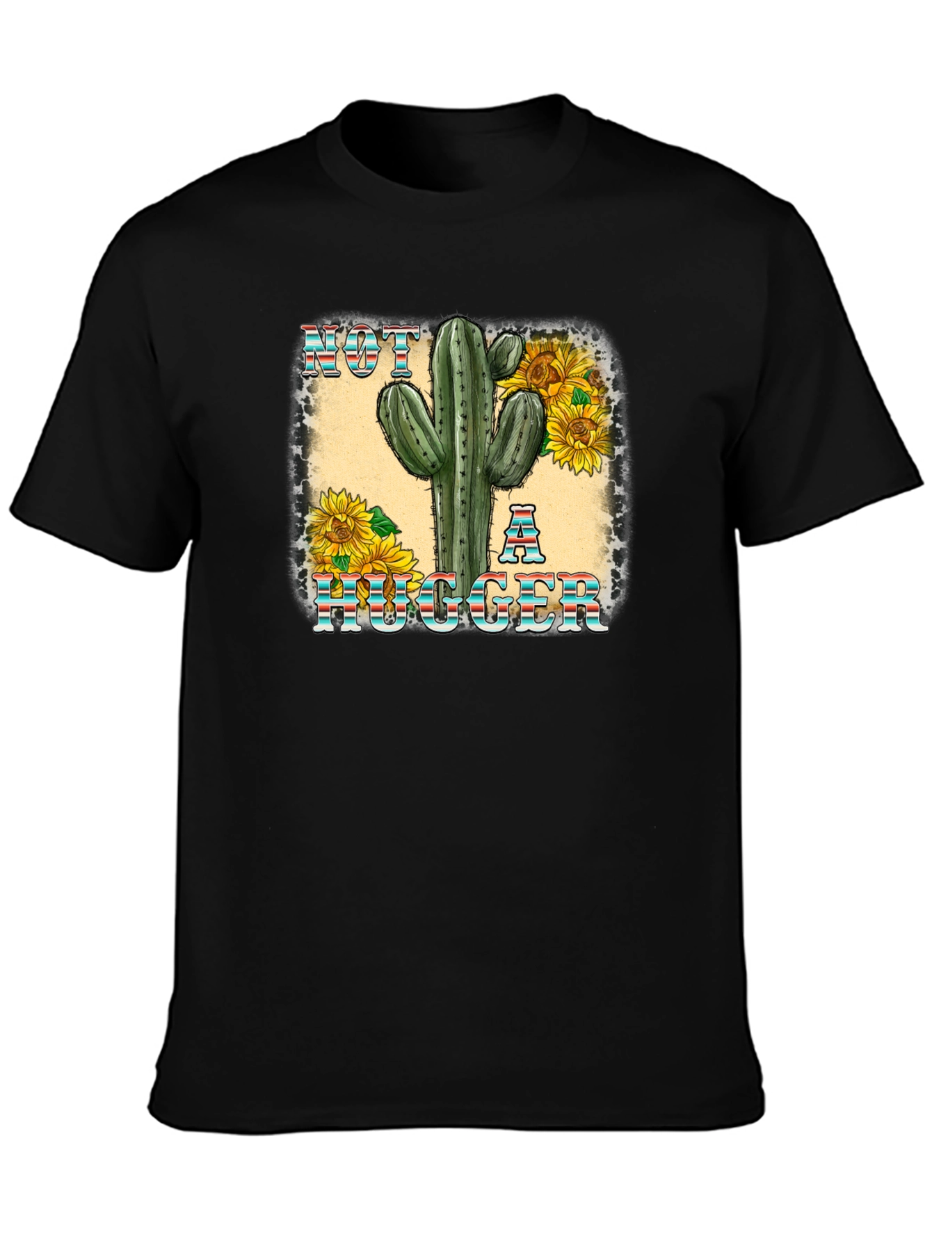 Not a Hugger Cactus Graphic T-Shirt