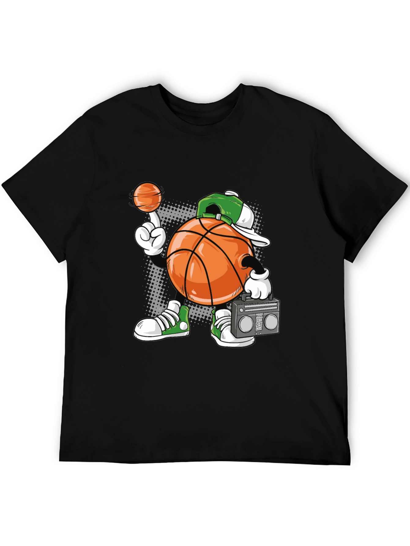 Cartoon Basketball Player Graphic Tee