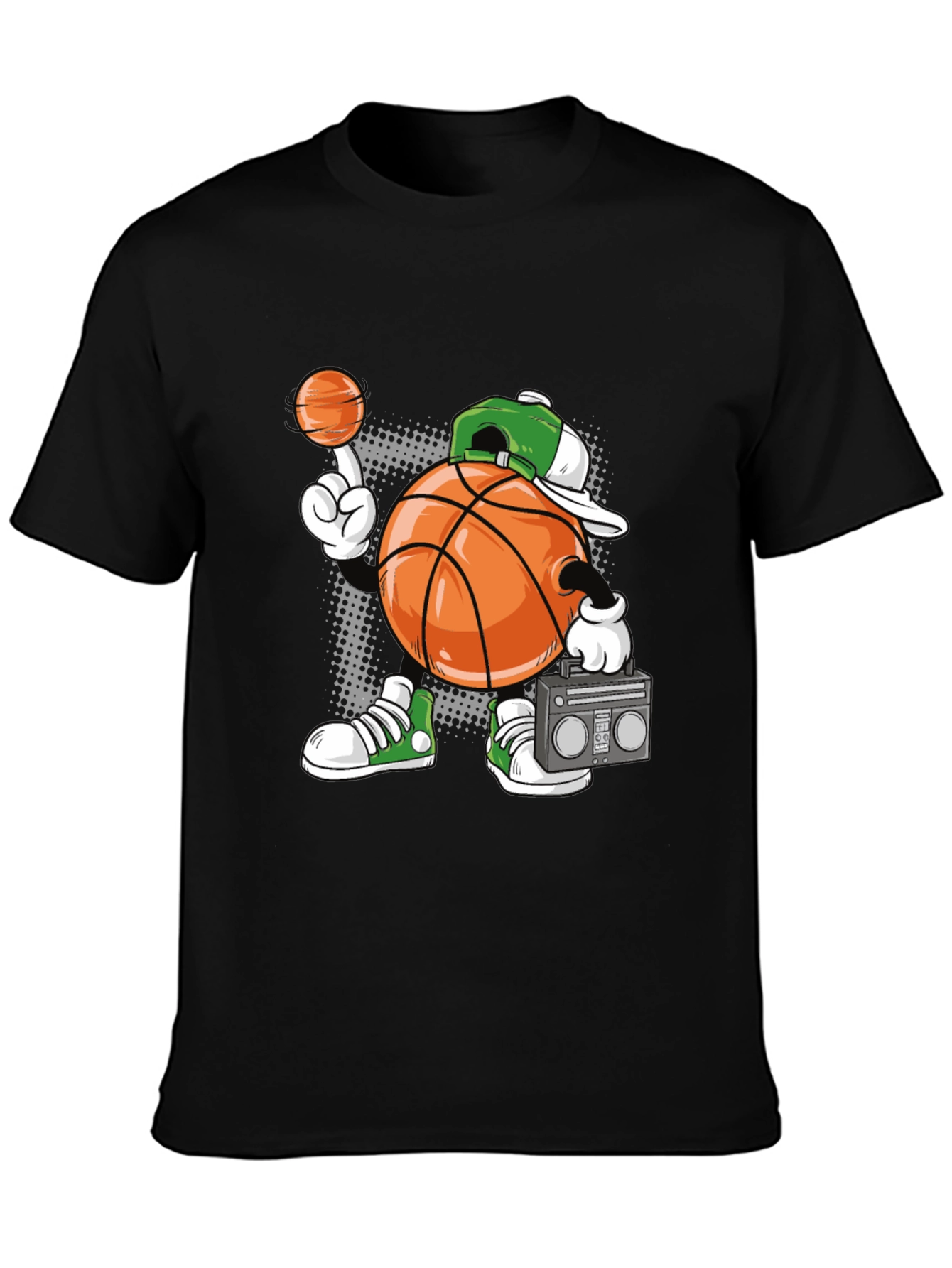 Cartoon Basketball Player Graphic Tee