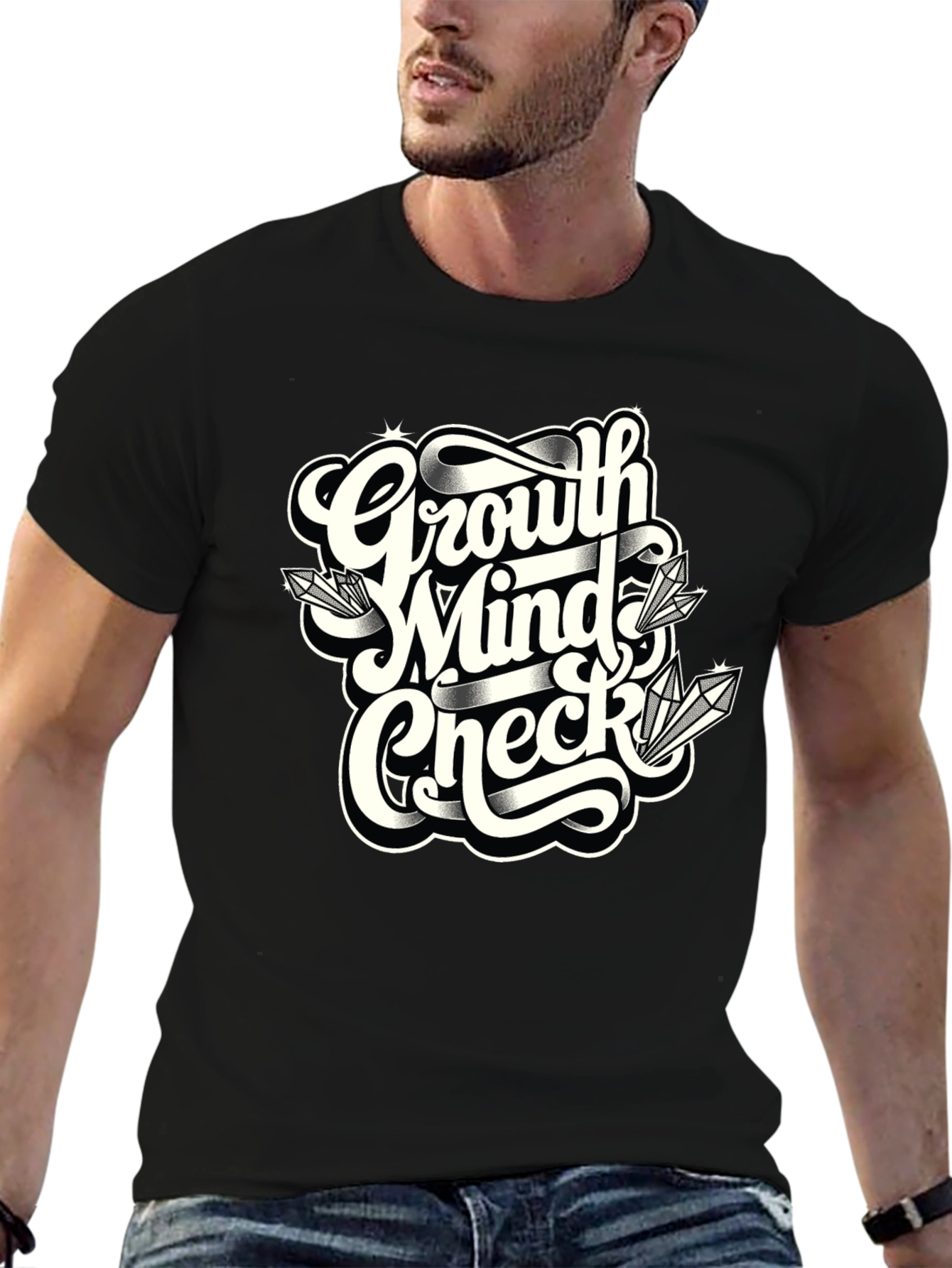 Growth Mindset T-Shirt - Black Graphic Tee