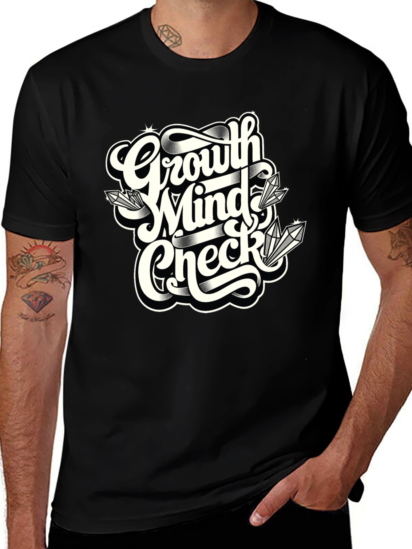 Growth Mindset T-Shirt - Black Graphic Tee