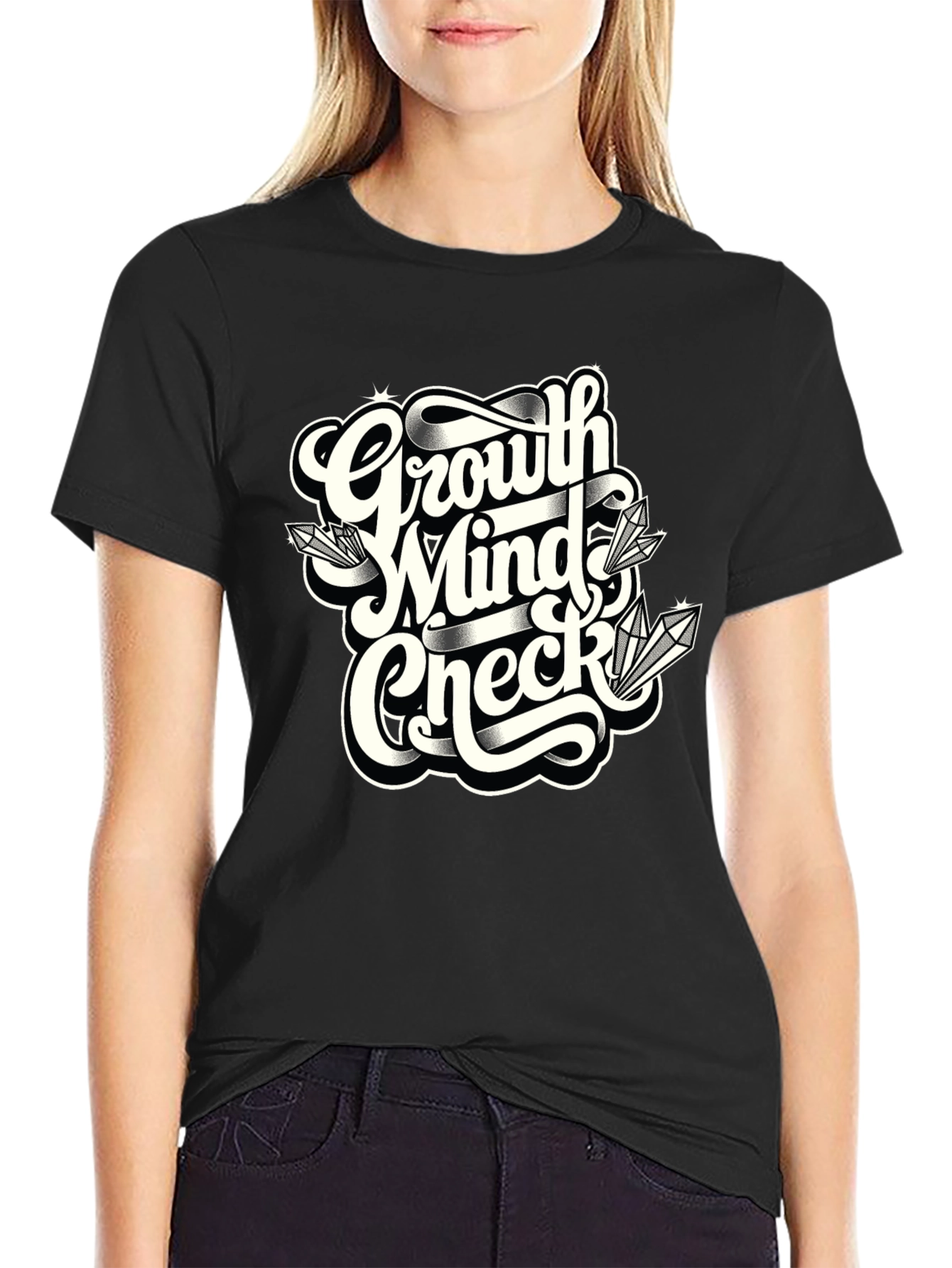 Growth Mindset T-Shirt - Black Graphic Tee