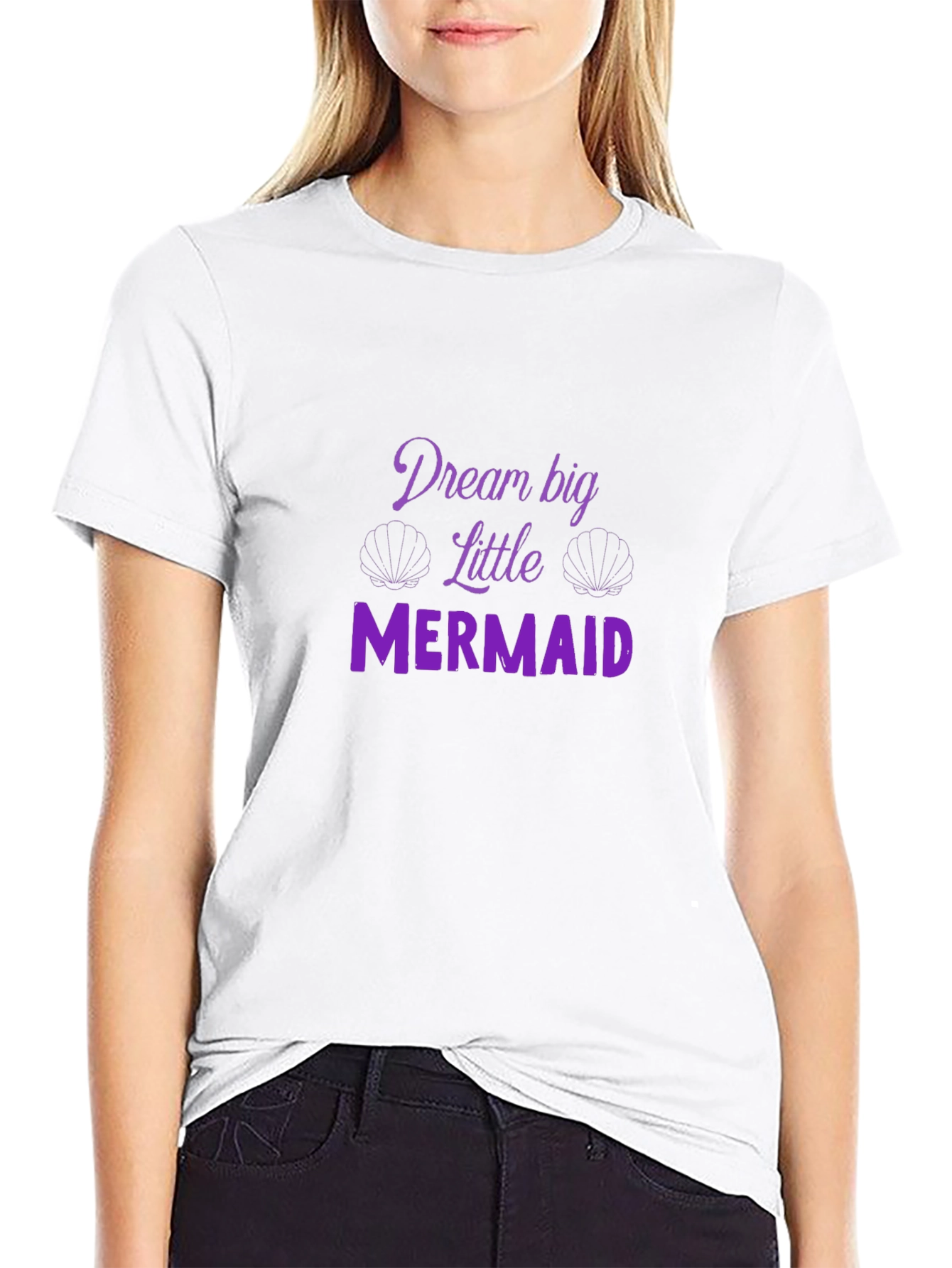 Dream Big Little Mermaid Black T-Shirt