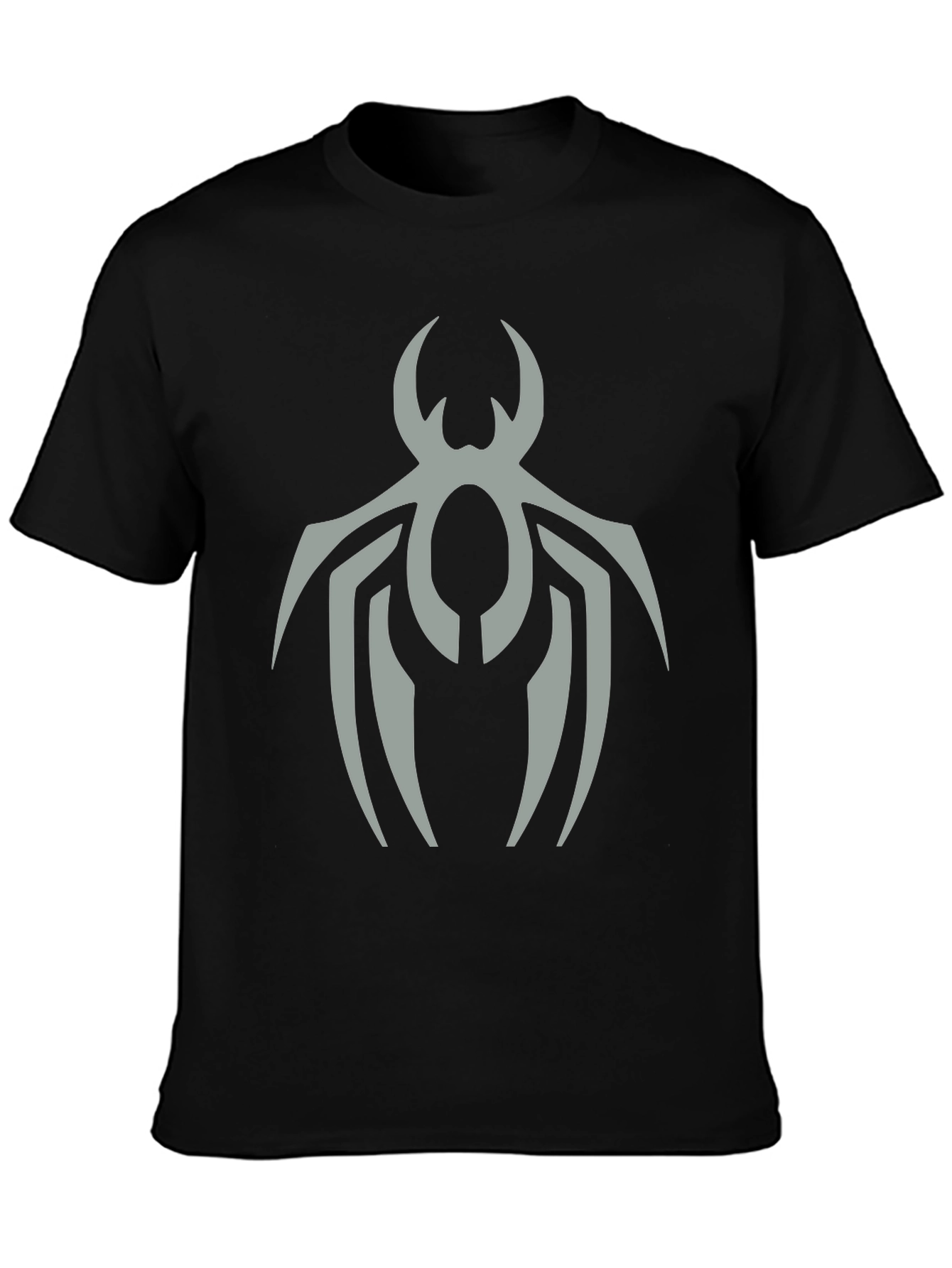 Spider Logo Graphic Tee - Stylish Black T-Shirt