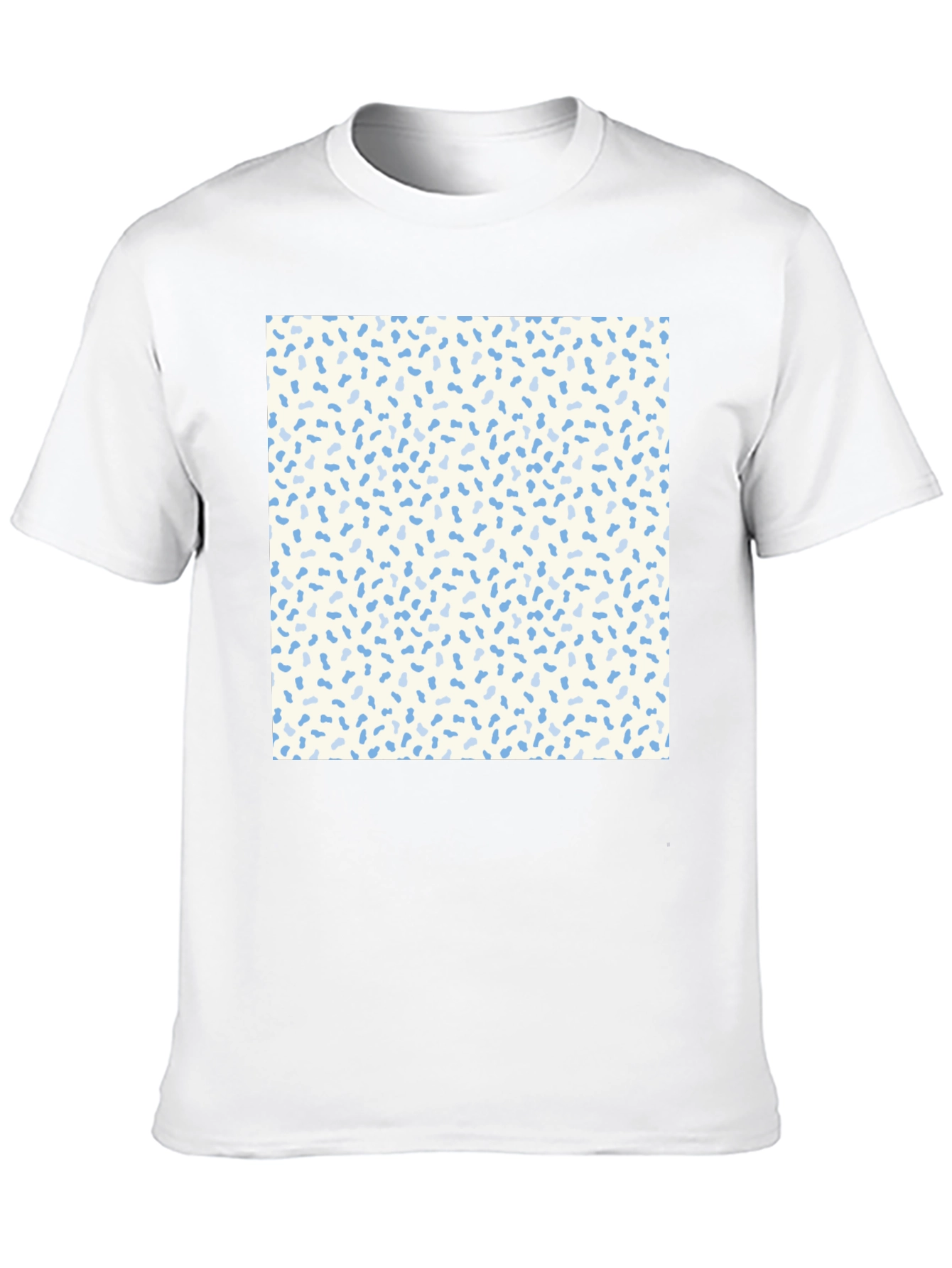 Modern Confetti Print Black Crew Neck T-Shirt