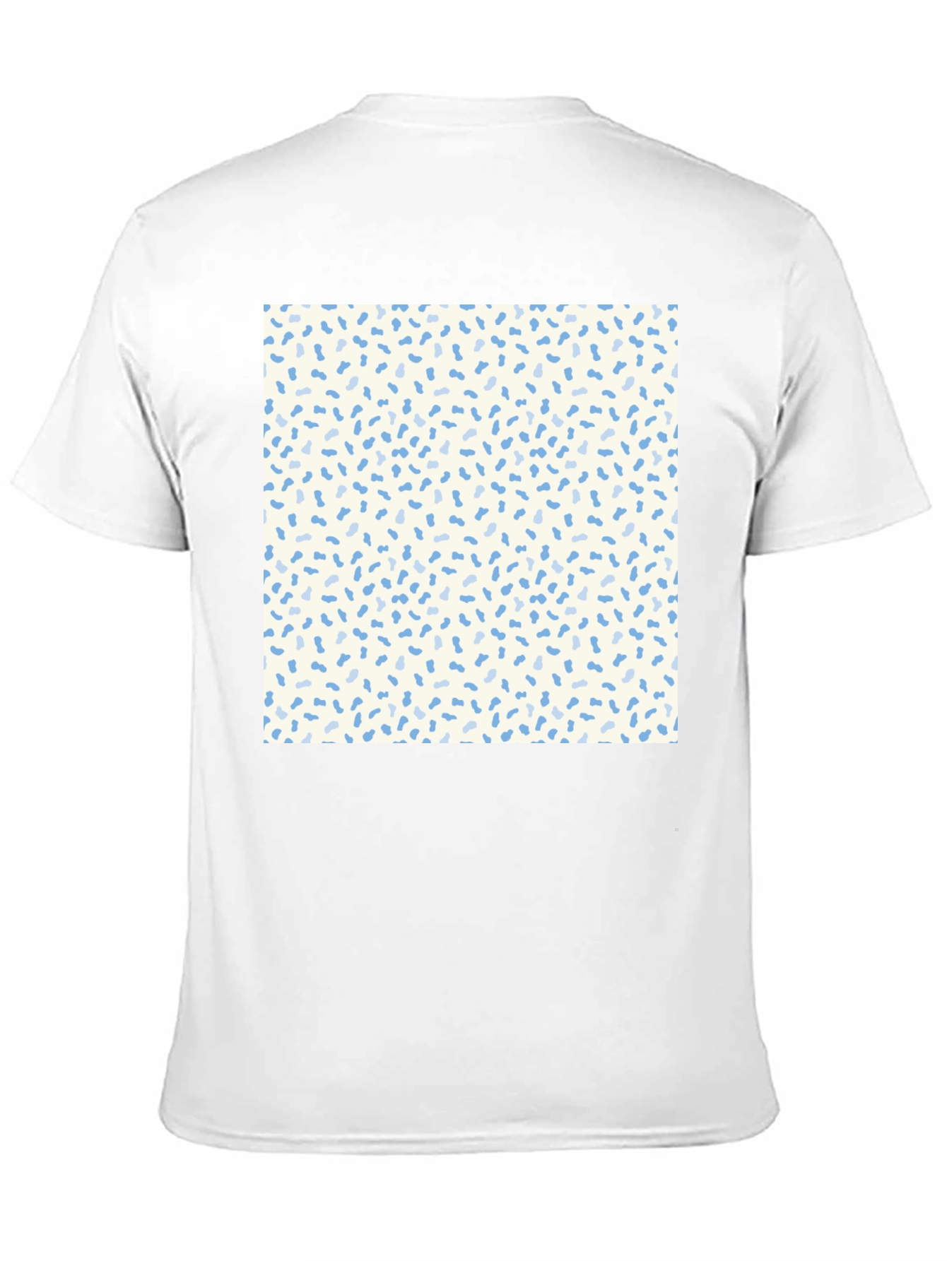 Modern Confetti Print Black Crew Neck T-Shirt
