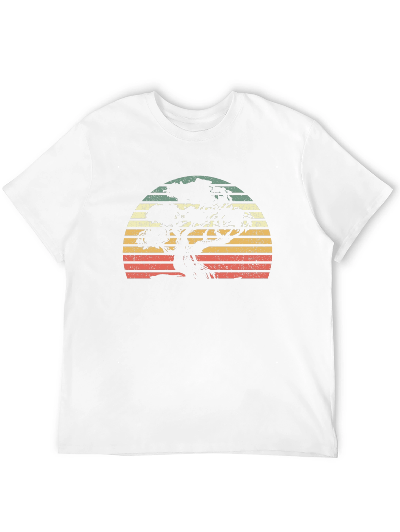 Retro Bonsai Tree Sunset Graphic Tee