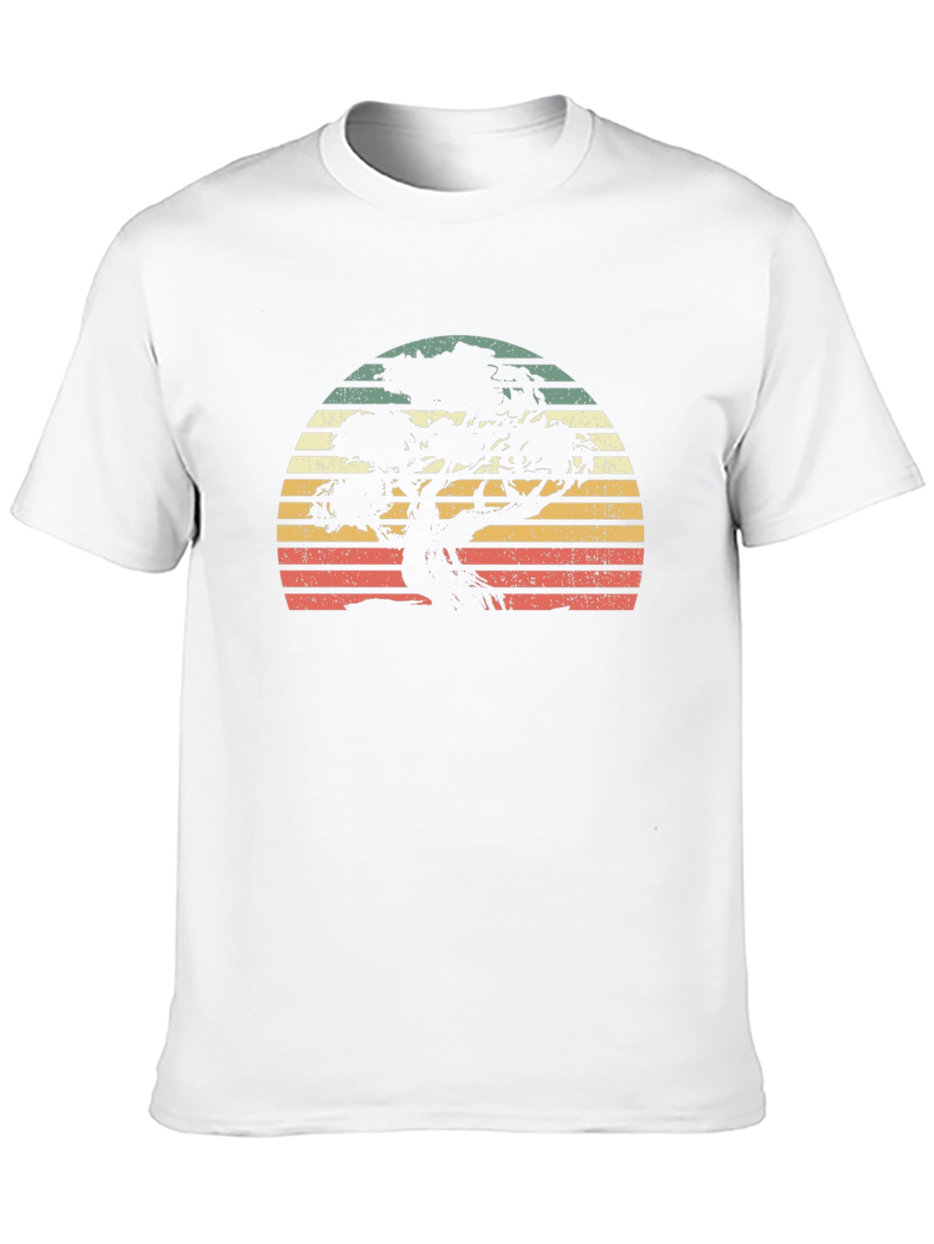 Retro Bonsai Tree Sunset Graphic Tee