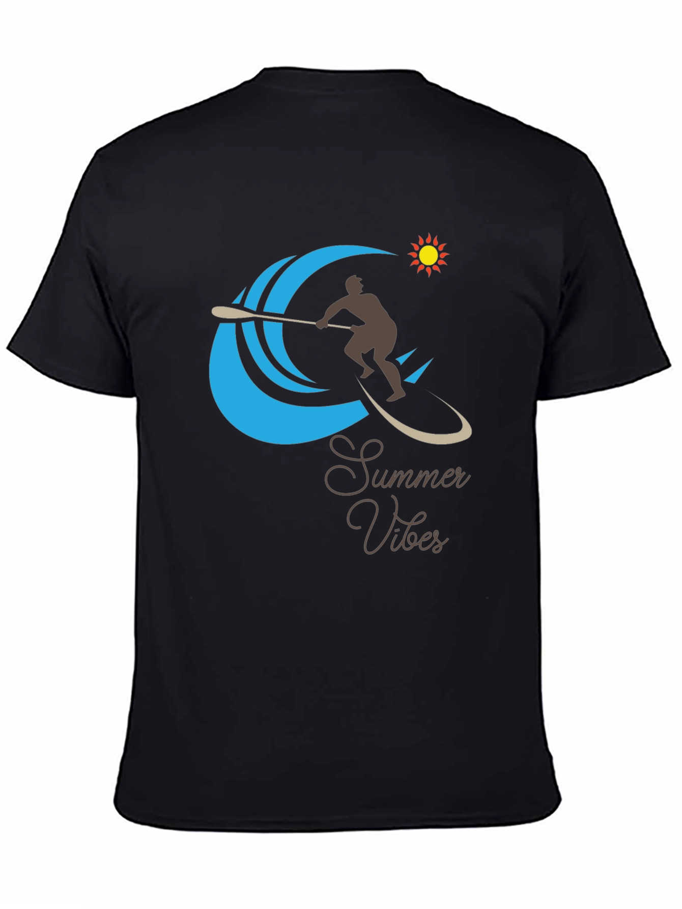 Summer Vibes Graphic Tee - Paddleboard Design