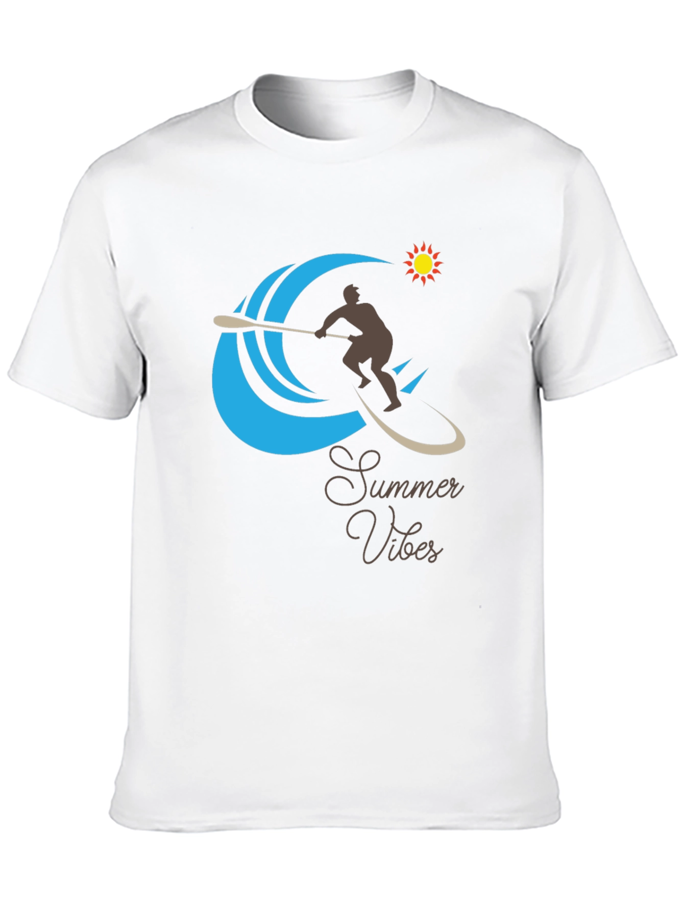 Summer Vibes Graphic Tee - Paddleboard Design