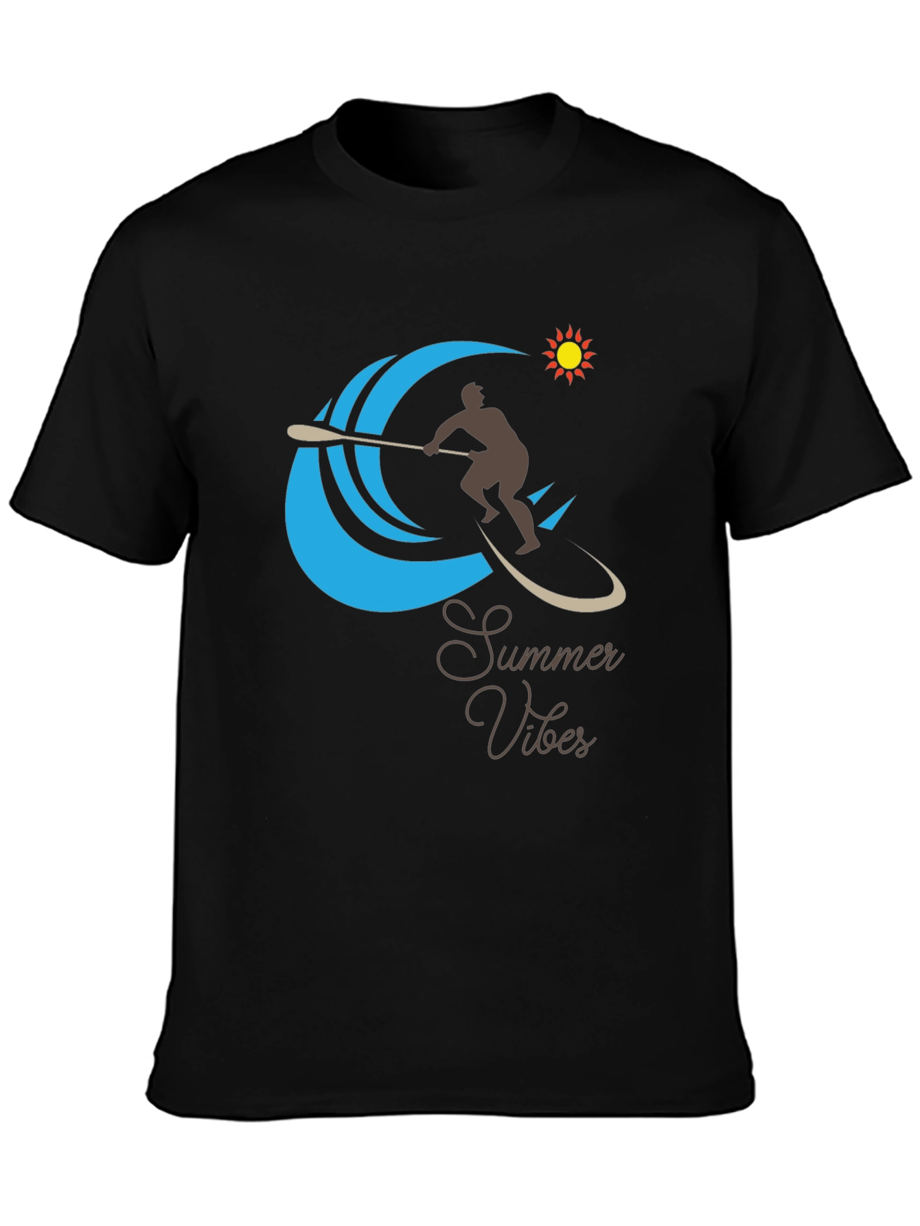 Summer Vibes Graphic Tee - Paddleboard Design