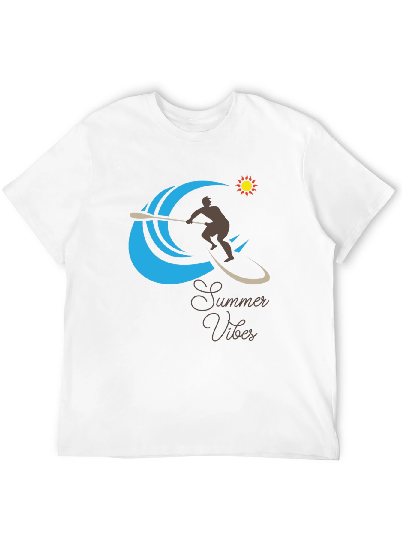 Summer Vibes Graphic Tee - Paddleboard Design