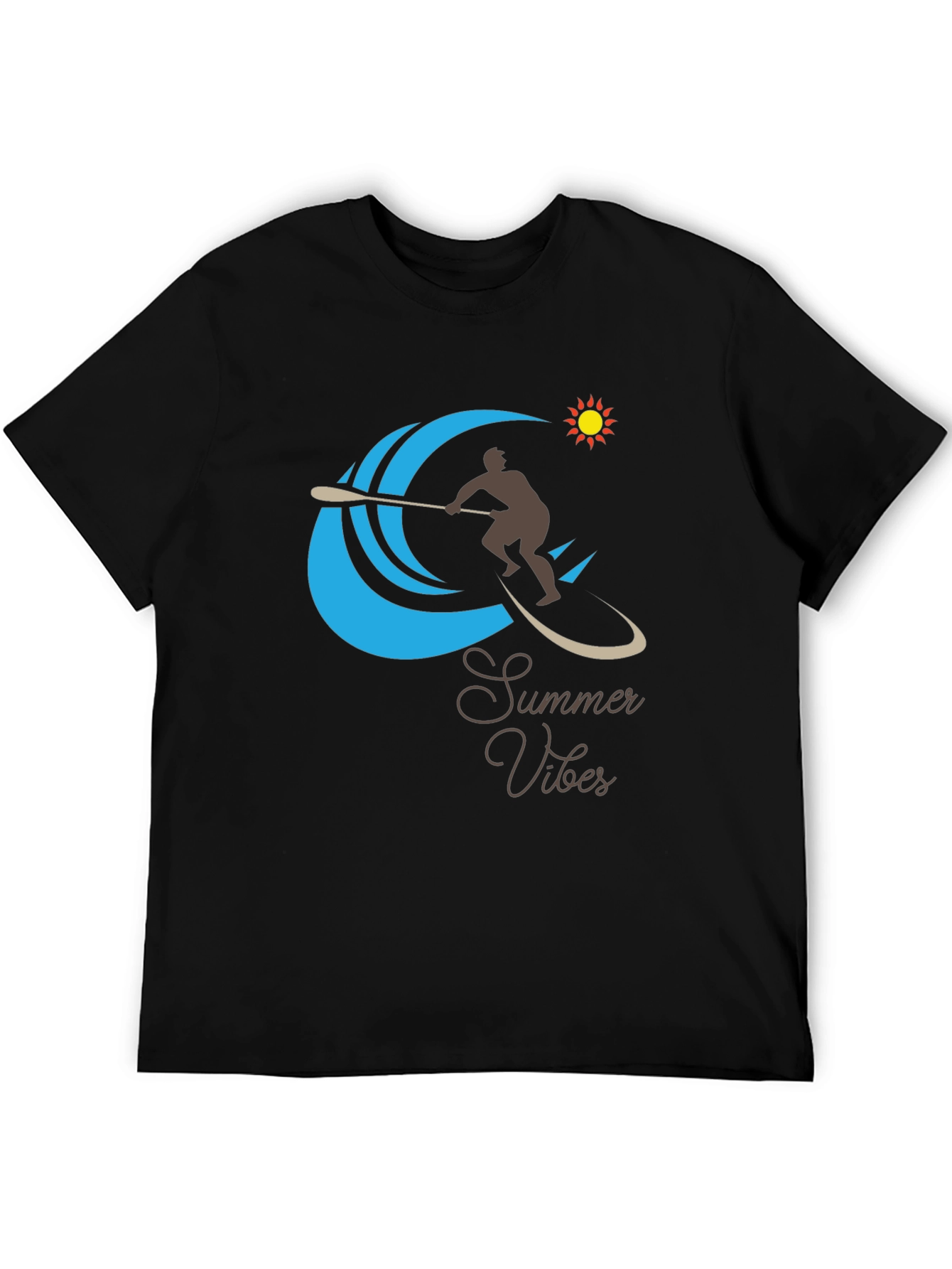 Summer Vibes Graphic Tee - Paddleboard Design