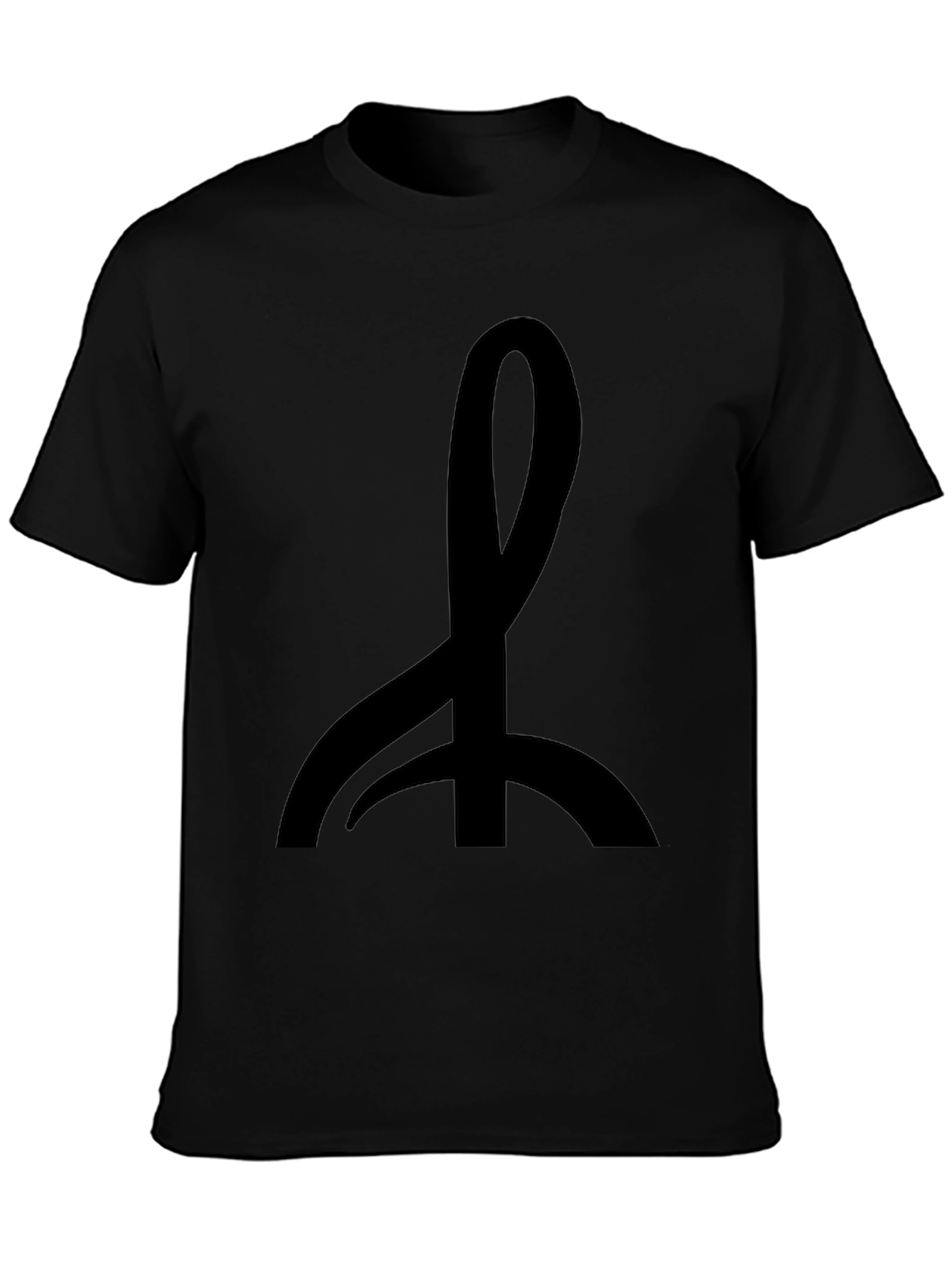 Black Graphic Tee - Abstract Symbol