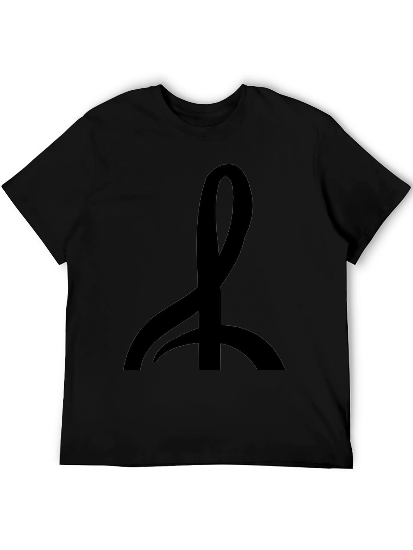 Black Graphic Tee - Abstract Symbol
