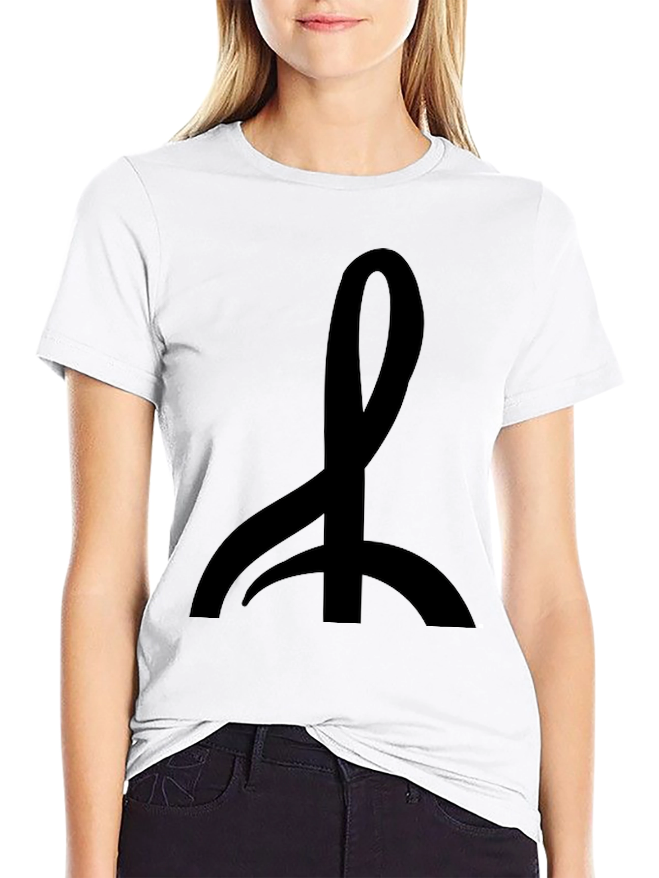 Black Graphic Tee - Abstract Symbol