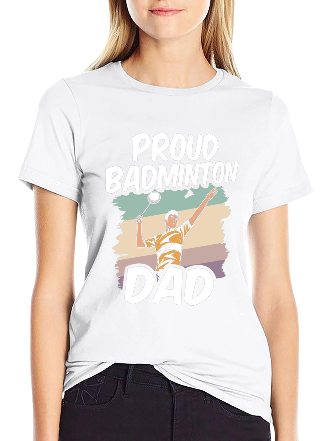 Proud Badminton Dad T-Shirt - Sports Fan Apparel