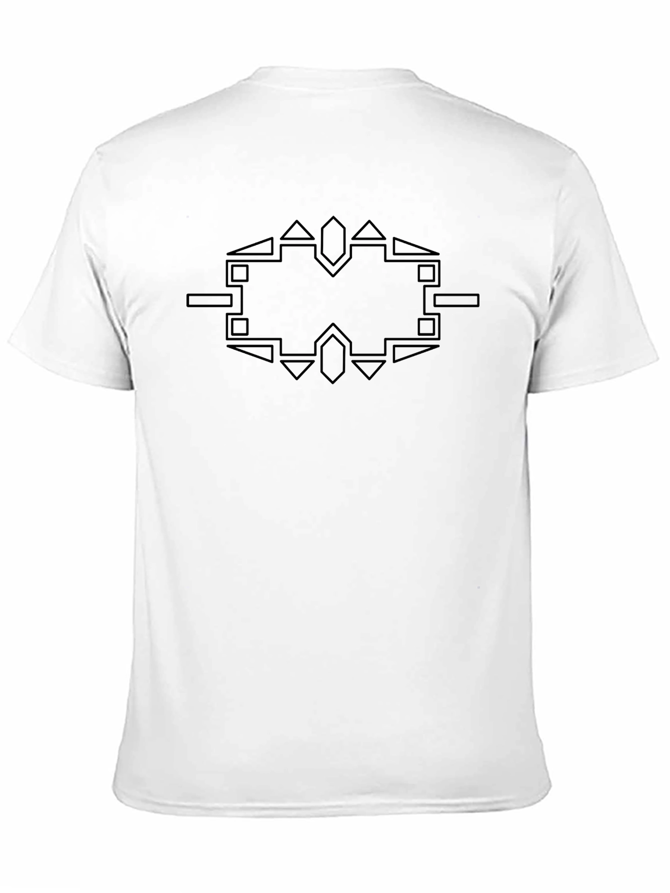 Geometric Graphic Tee - Modern Black Shirt