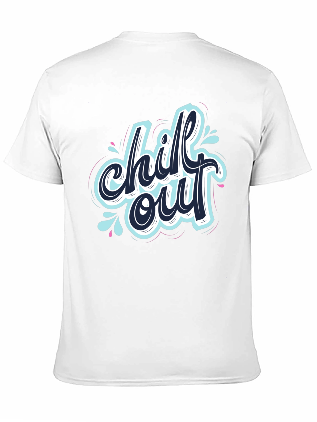 Chill Out Graphic Print Black T-Shirt