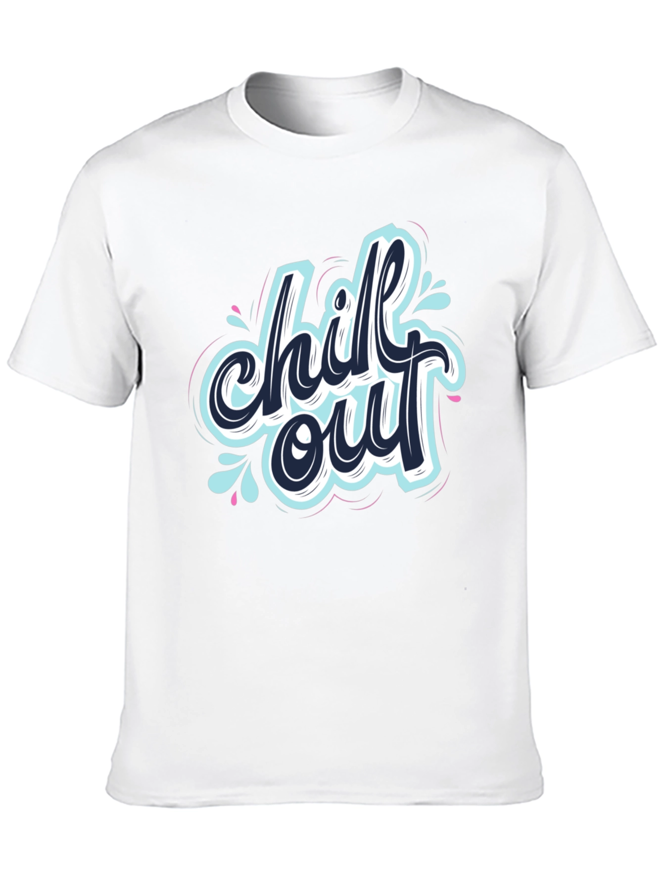 Chill Out Graphic Print Black T-Shirt