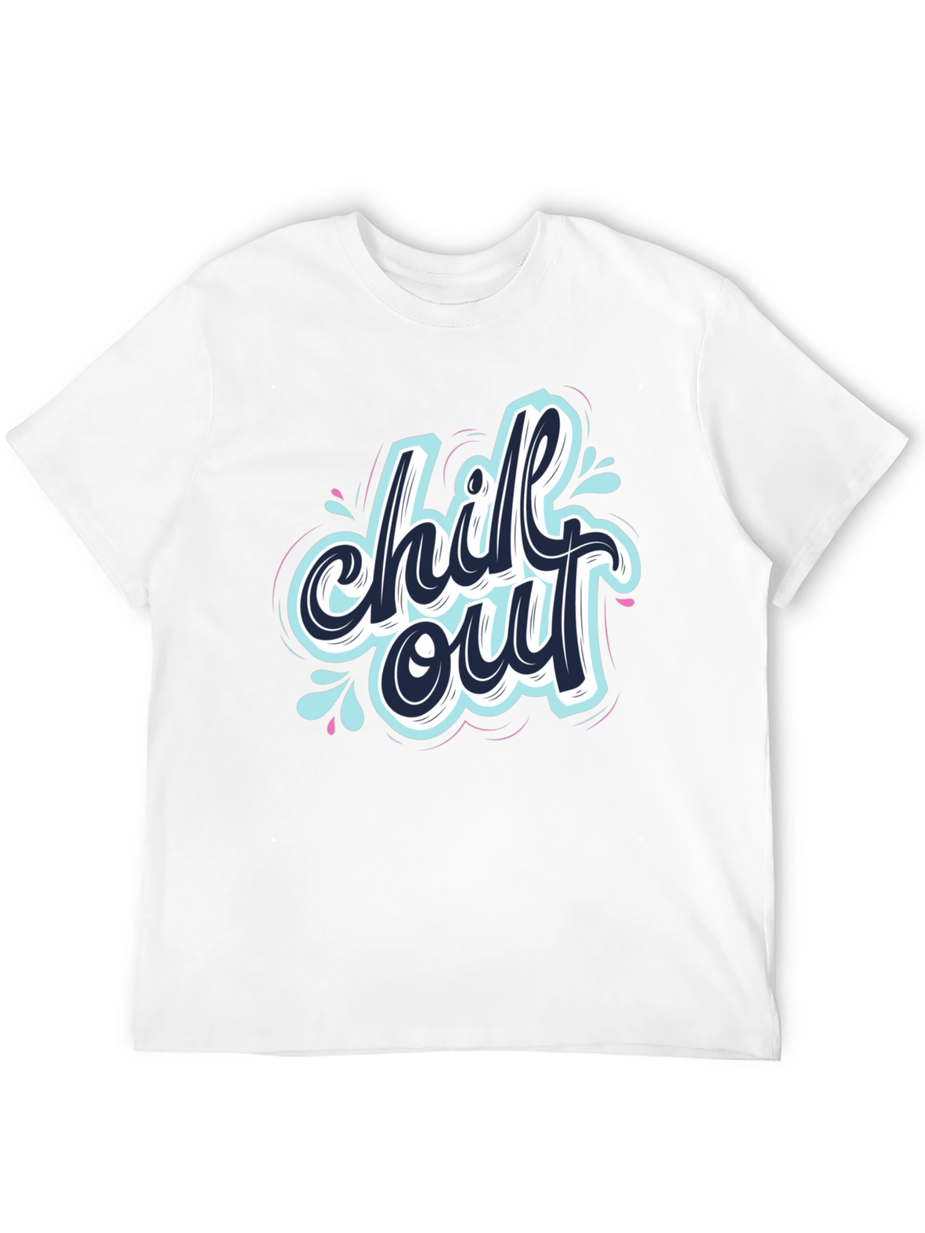 Chill Out Graphic Print Black T-Shirt