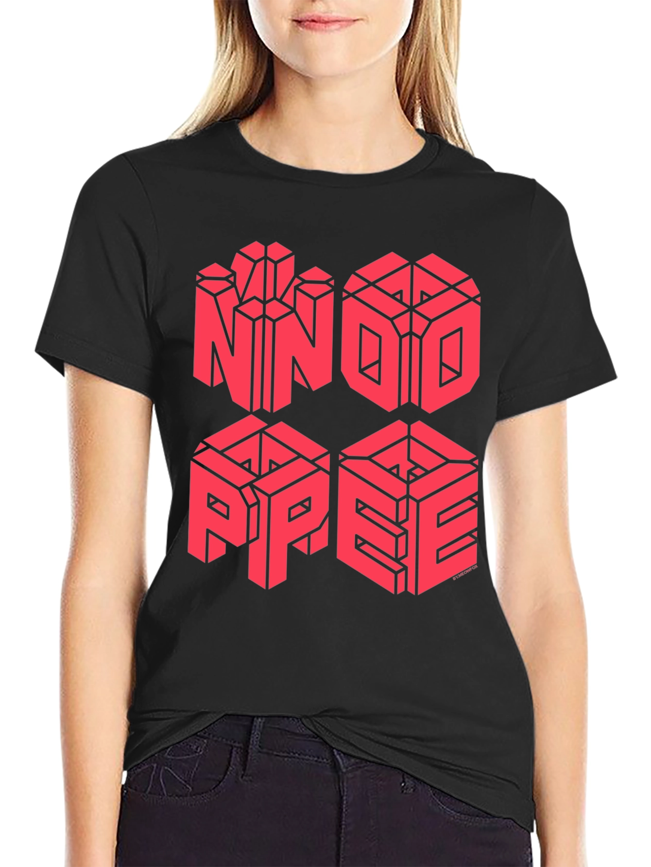 NNDO PPEE Graphic Black Tee