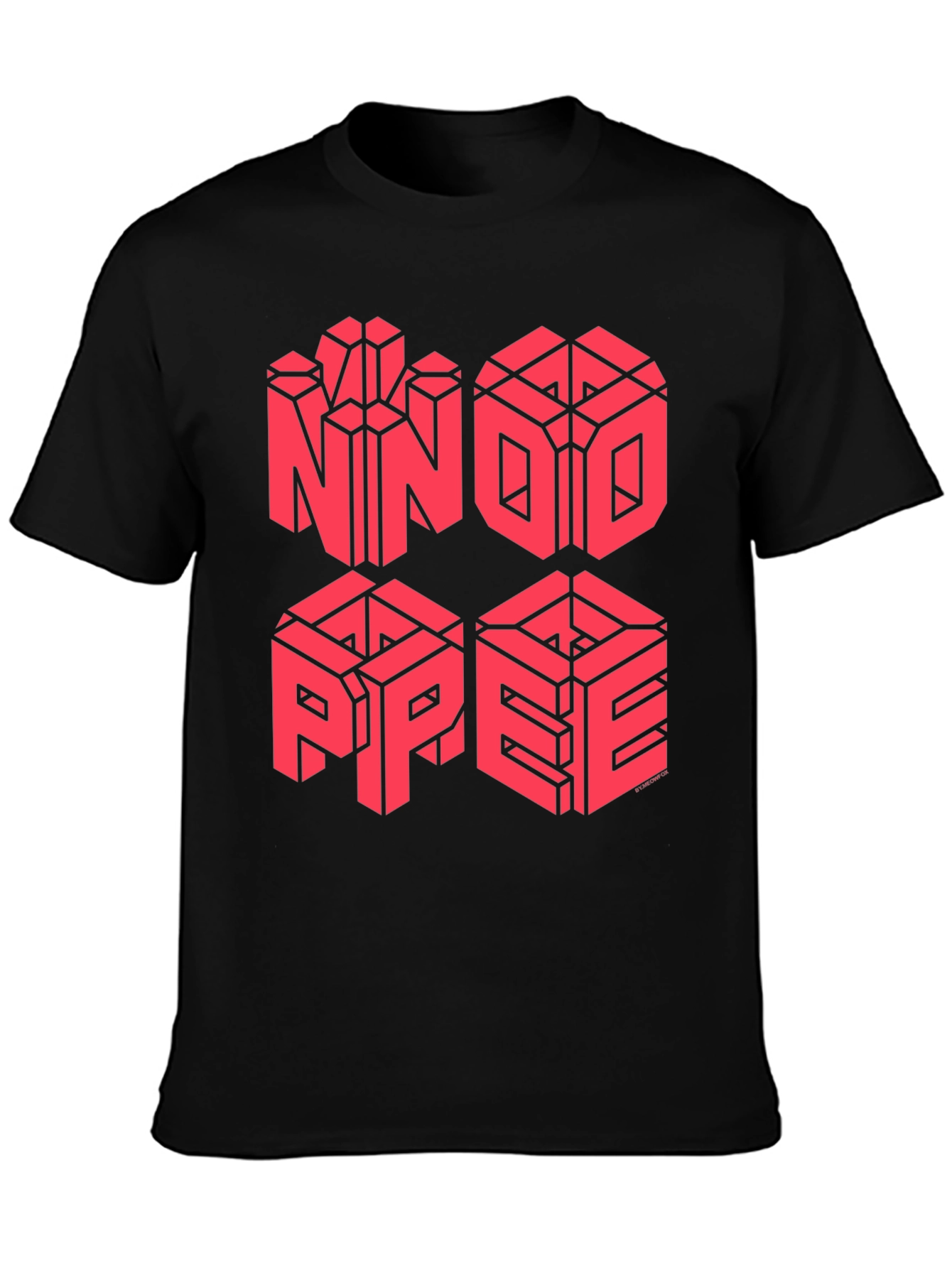 NNDO PPEE Graphic Black Tee