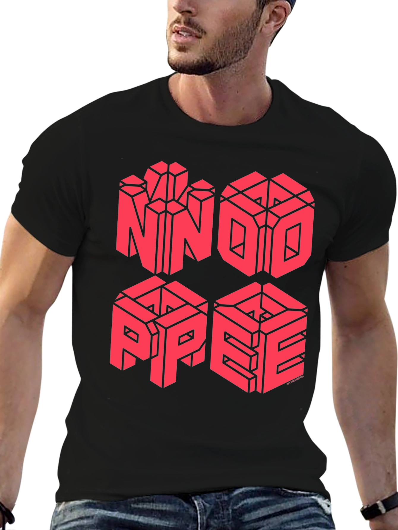 NNDO PPEE Graphic Black Tee