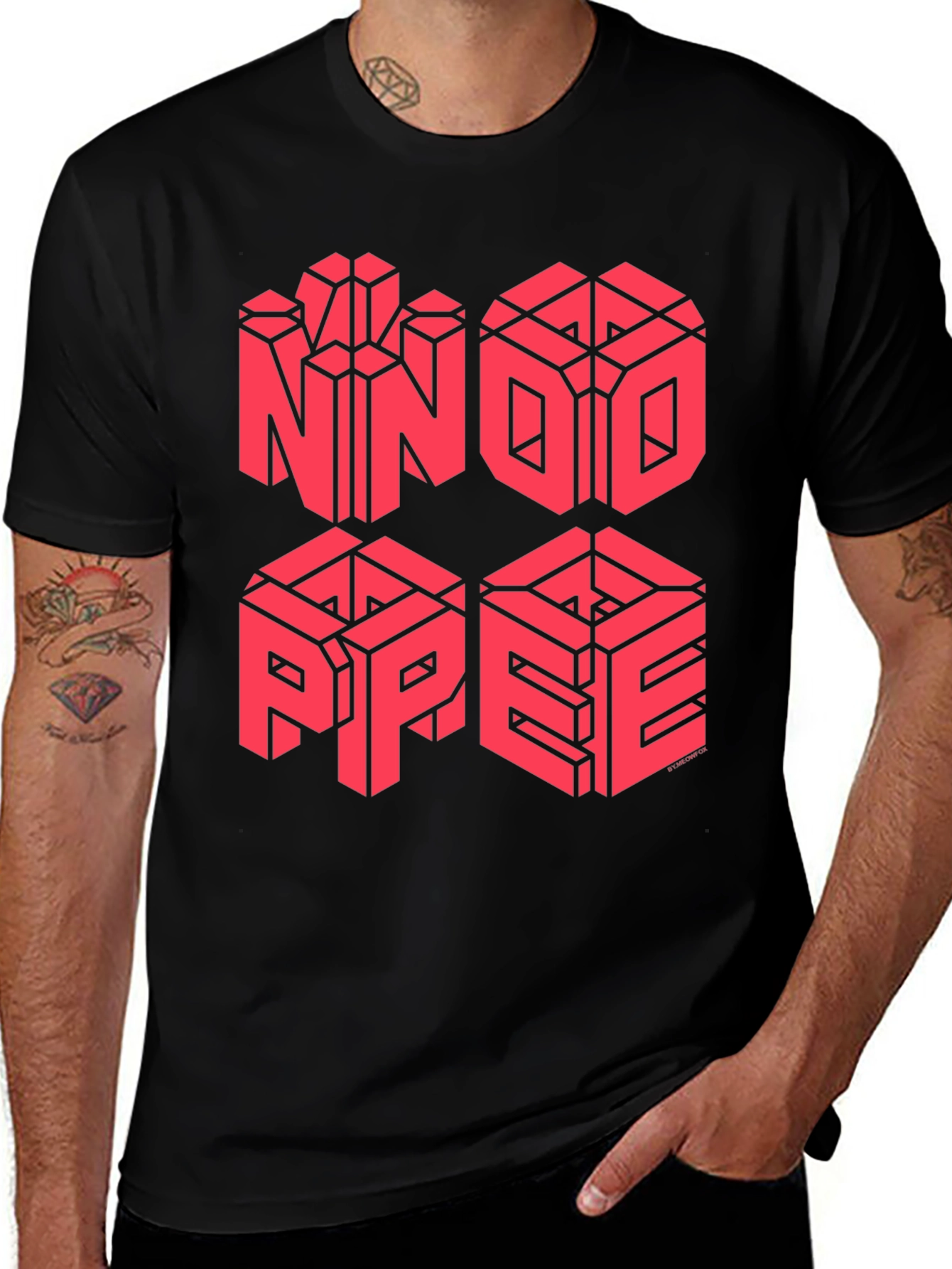 NNDO PPEE Graphic Black Tee