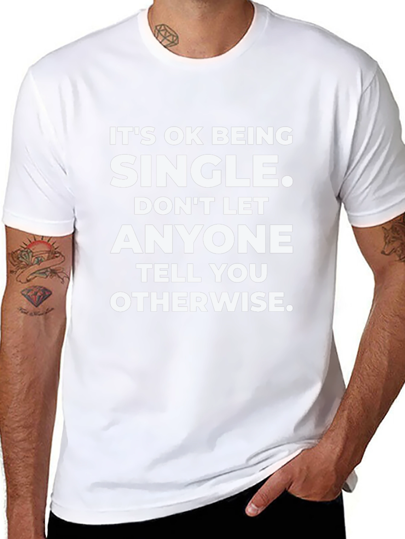 Its OK Being Single T-Shirt - Black