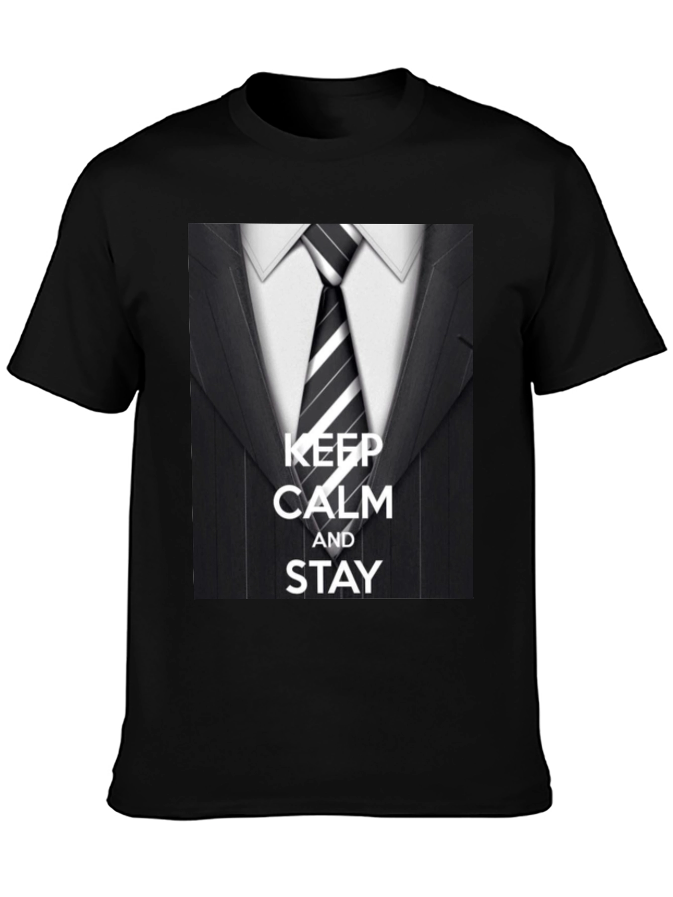 Keep Calm & Stay Funny Suit Graphic T-Shirt