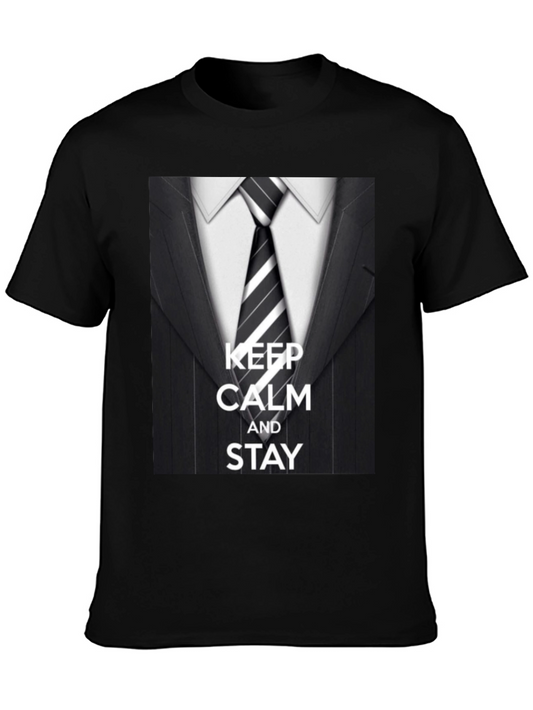Keep Calm & Stay Funny Suit Graphic T-Shirt