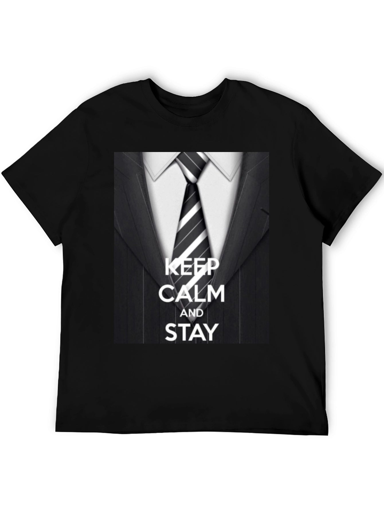 Keep Calm & Stay Funny Suit Graphic T-Shirt