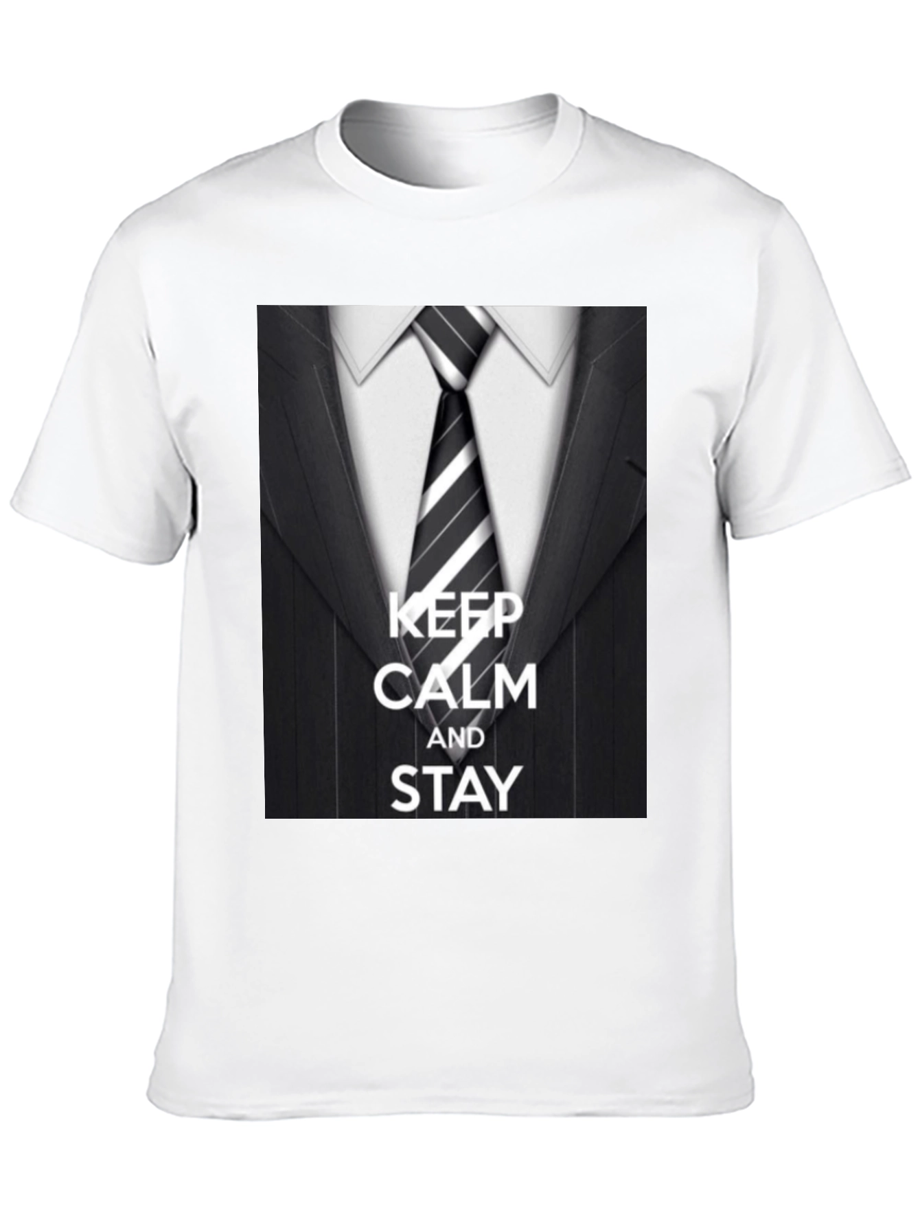 Keep Calm & Stay Funny Suit Graphic T-Shirt