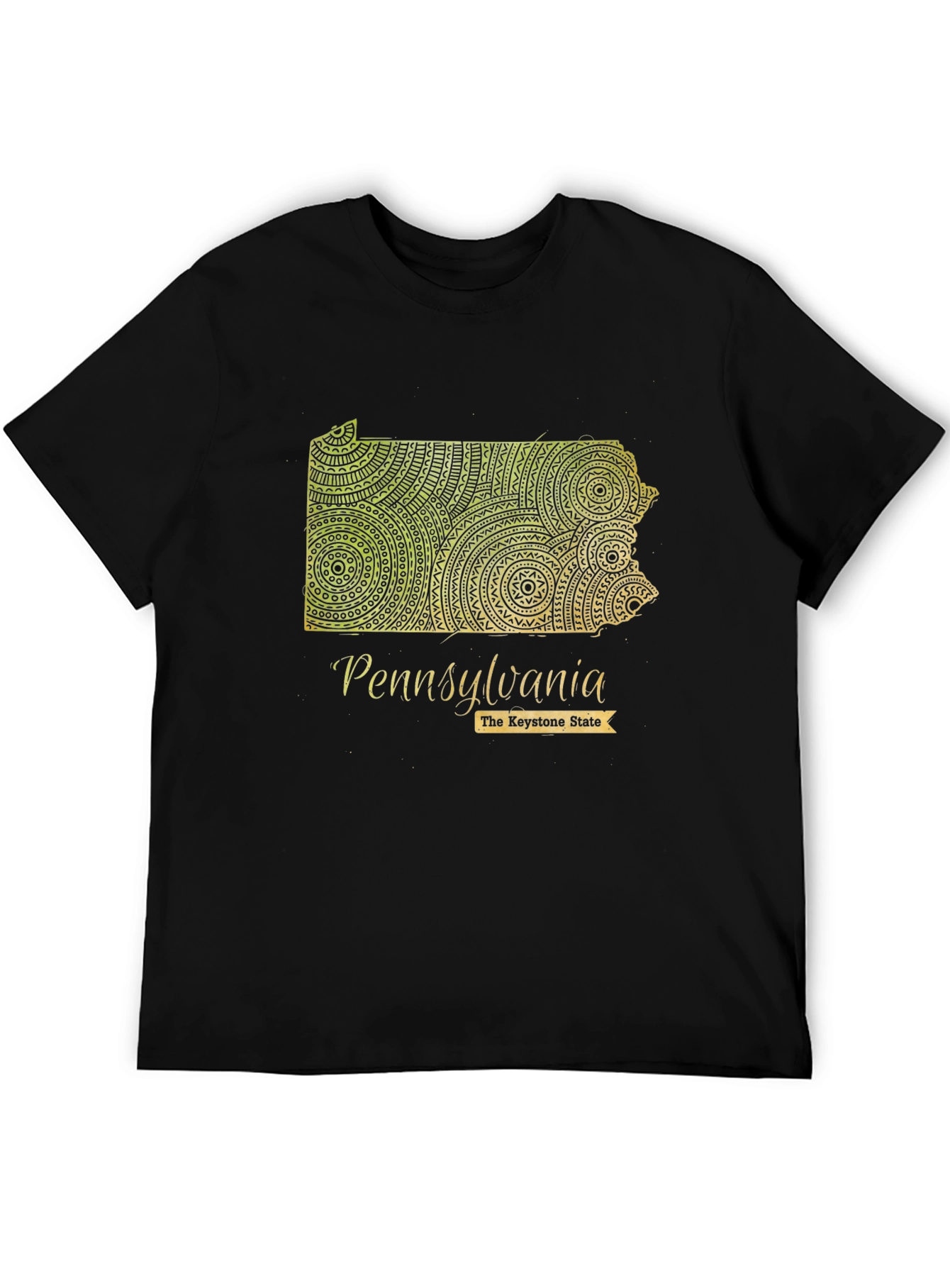 Pennsylvania State Map Graphic T-Shirt