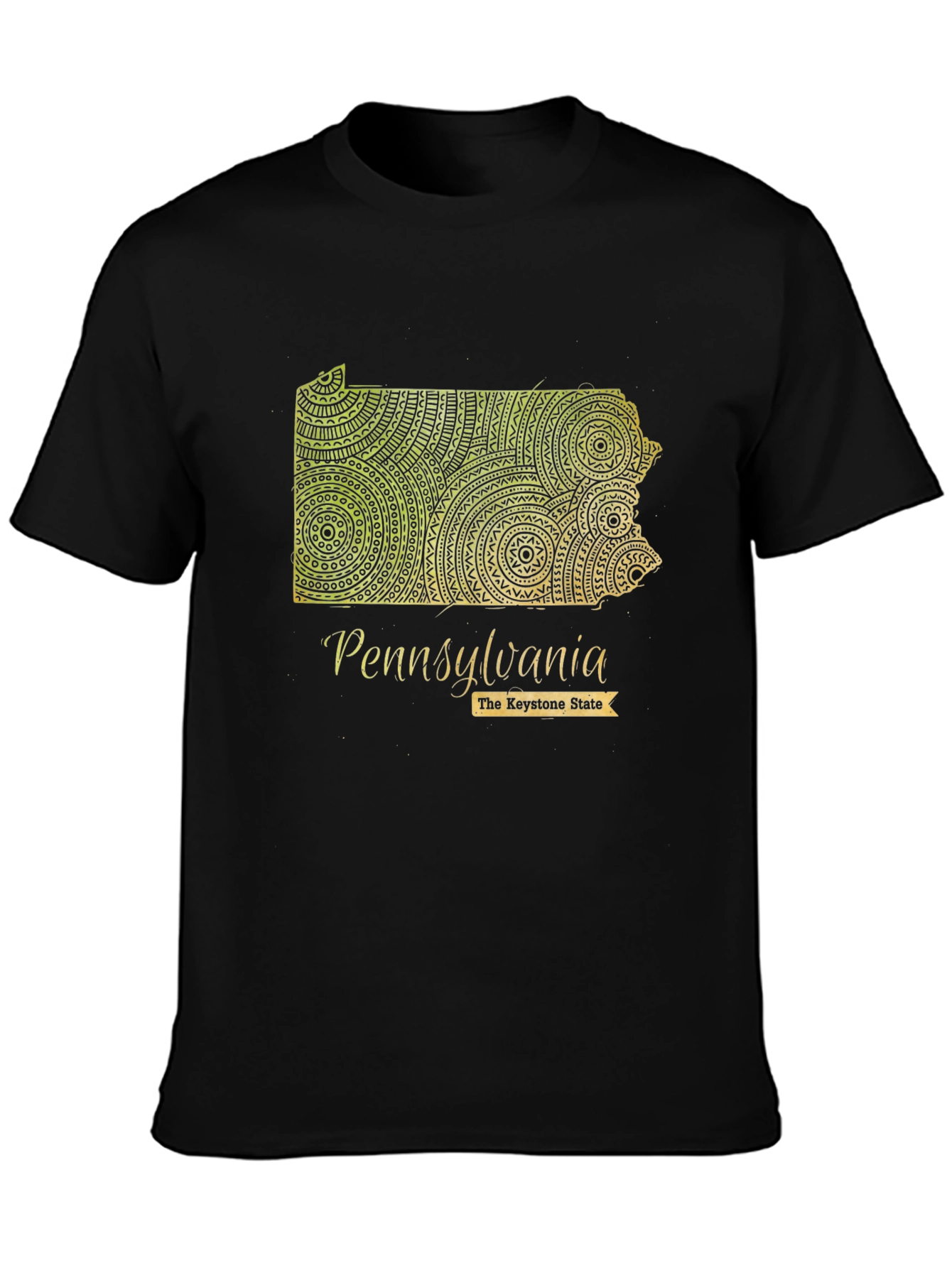 Pennsylvania State Map Graphic T-Shirt