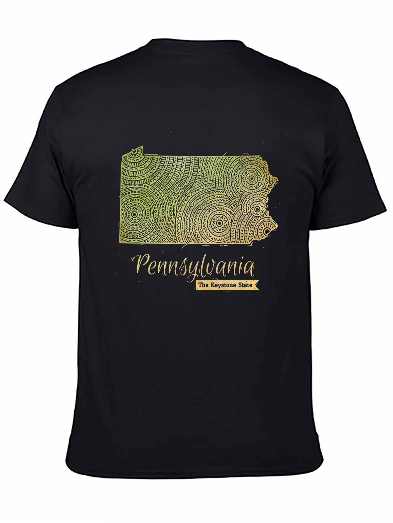 Pennsylvania State Map Graphic T-Shirt