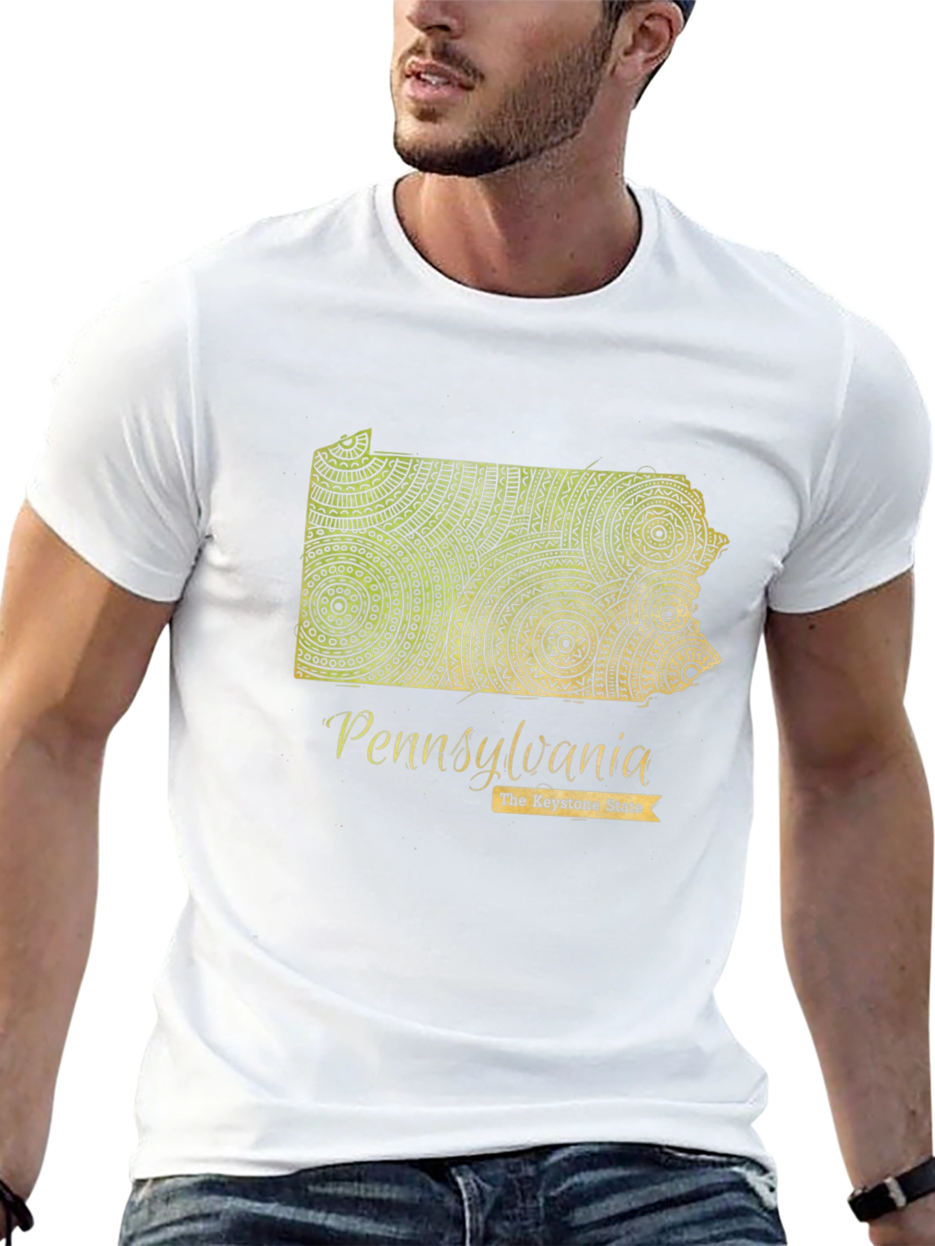 Pennsylvania State Map Graphic T-Shirt