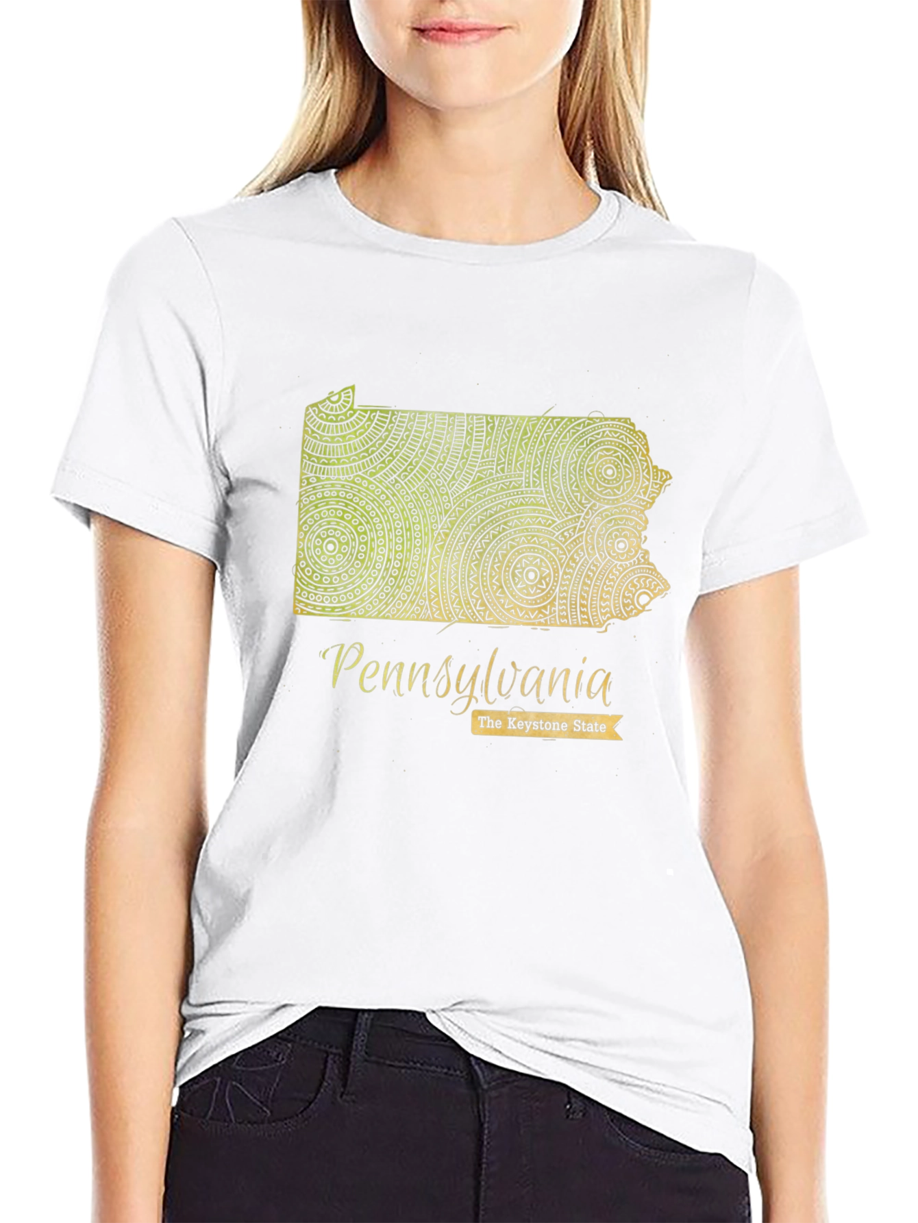 Pennsylvania State Map Graphic T-Shirt