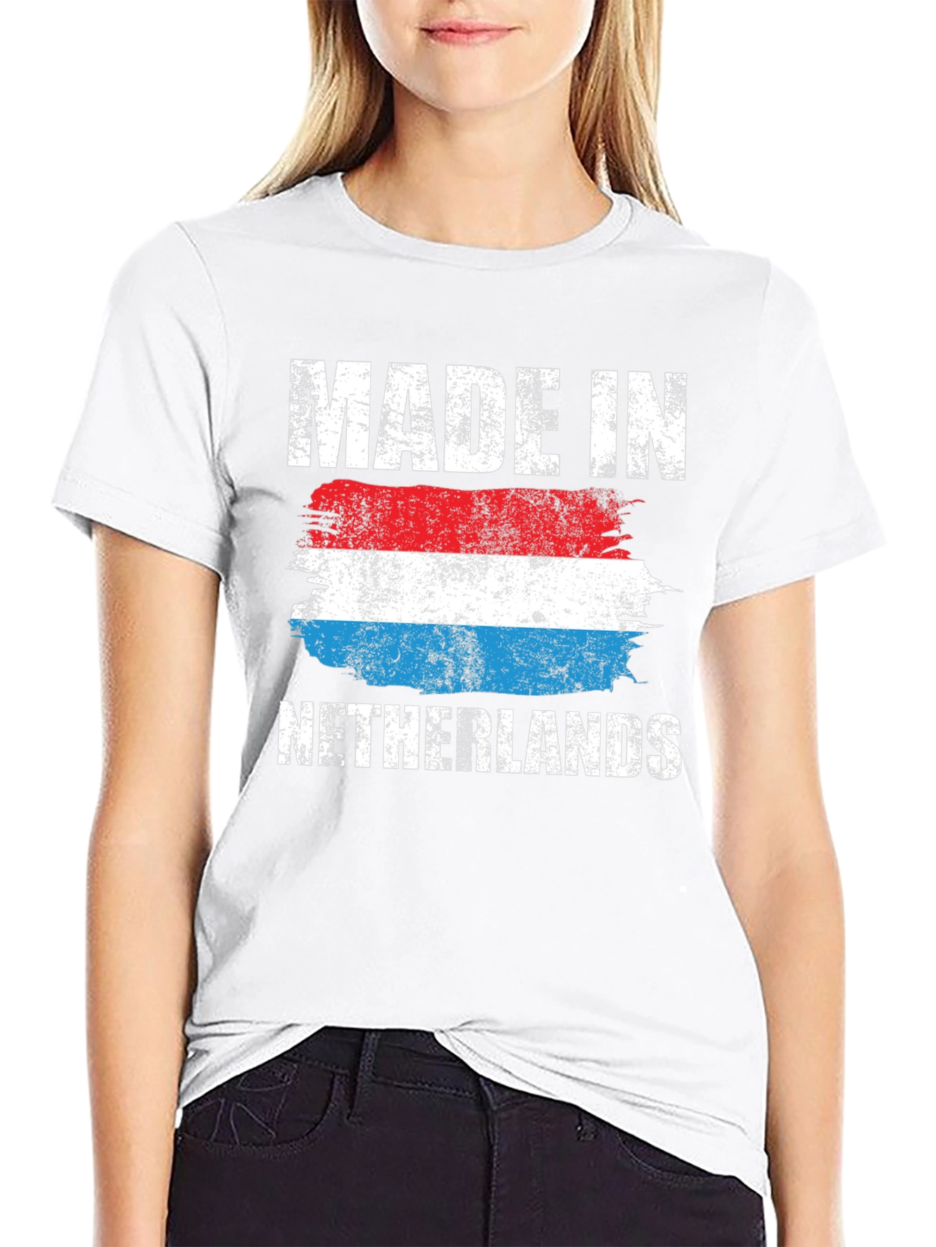 Made in Netherlands T-Shirt Dutch Flag Graphic Tee